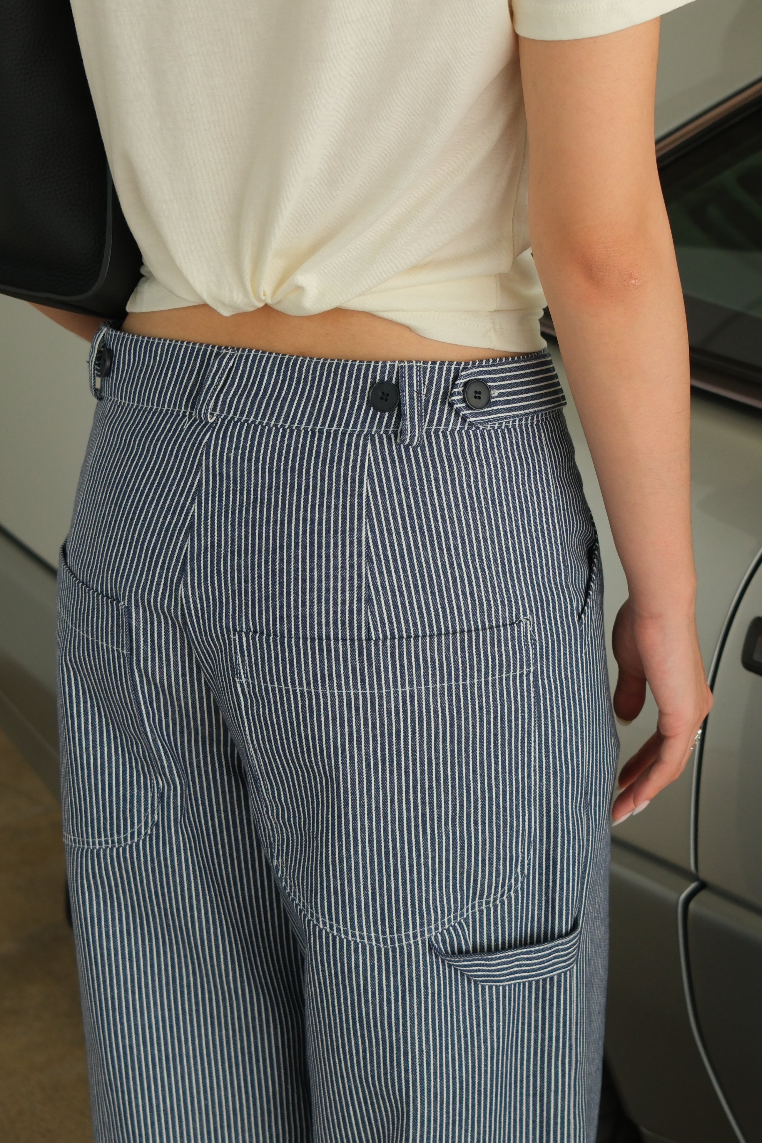 Loen Carpenter Stripe denim pants