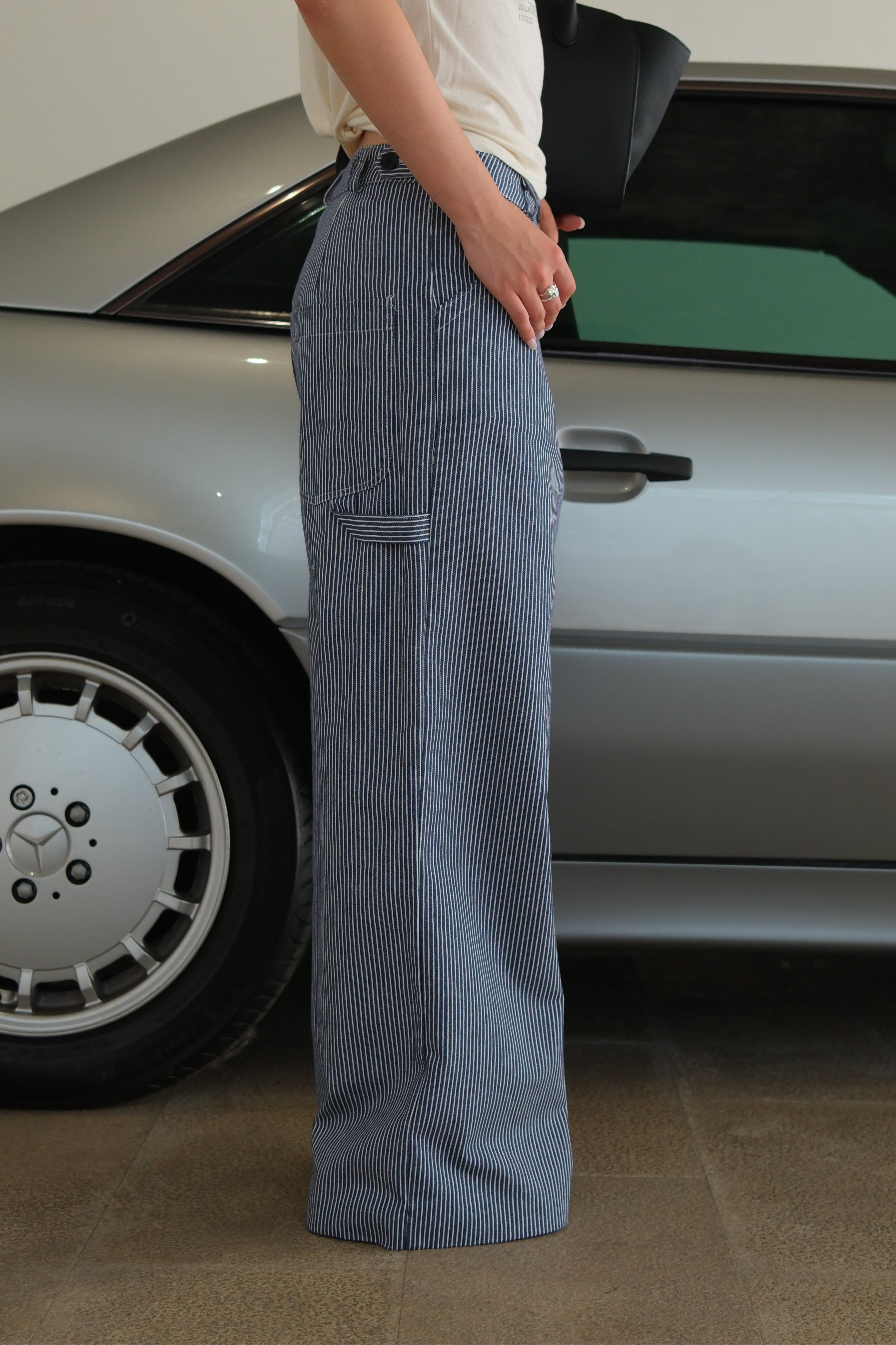 Loen Carpenter Stripe denim pants