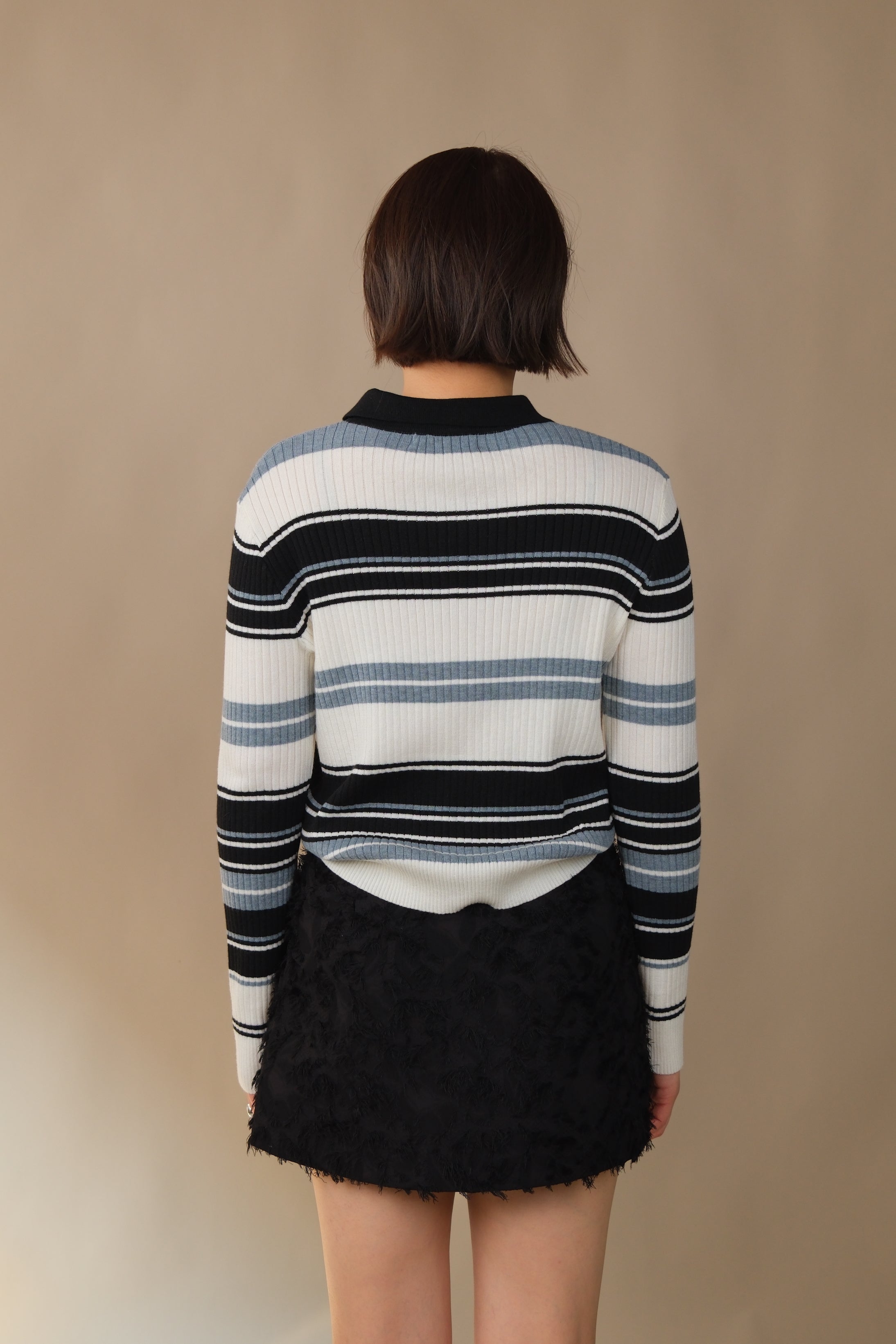 Bonbon striped knit cardigan