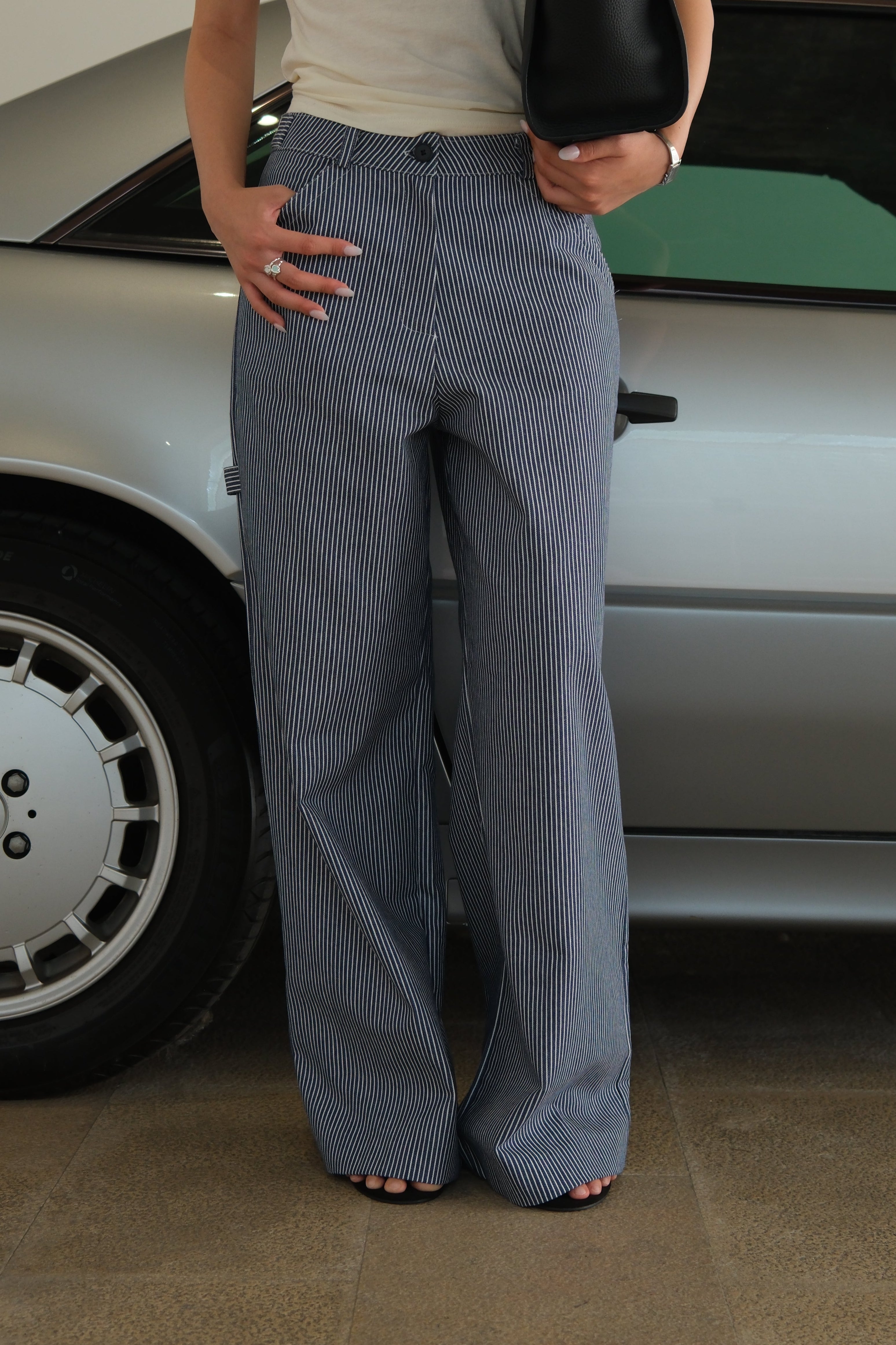Loen Carpenter Stripe denim pants