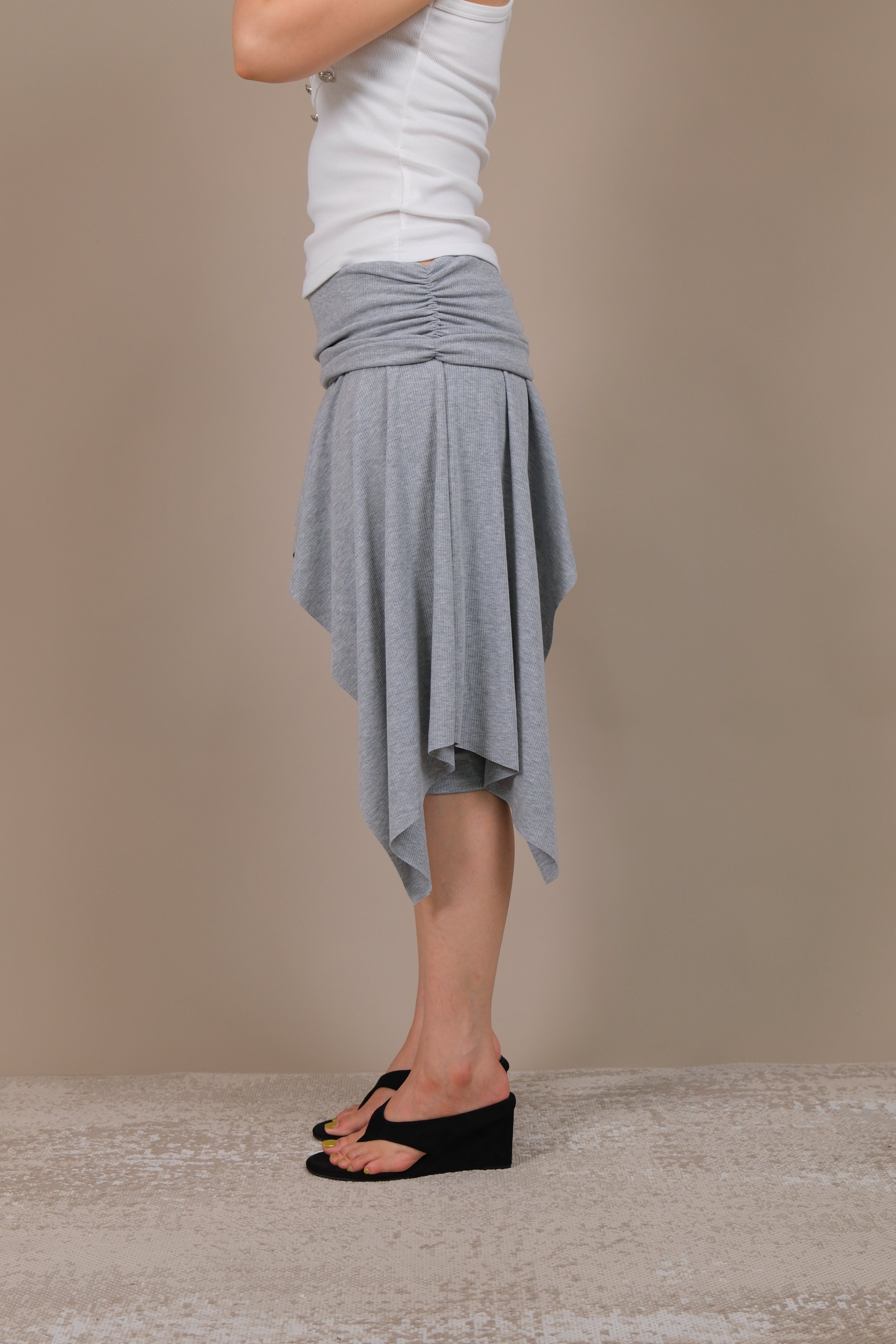 Asym-Skirt Capri Pants