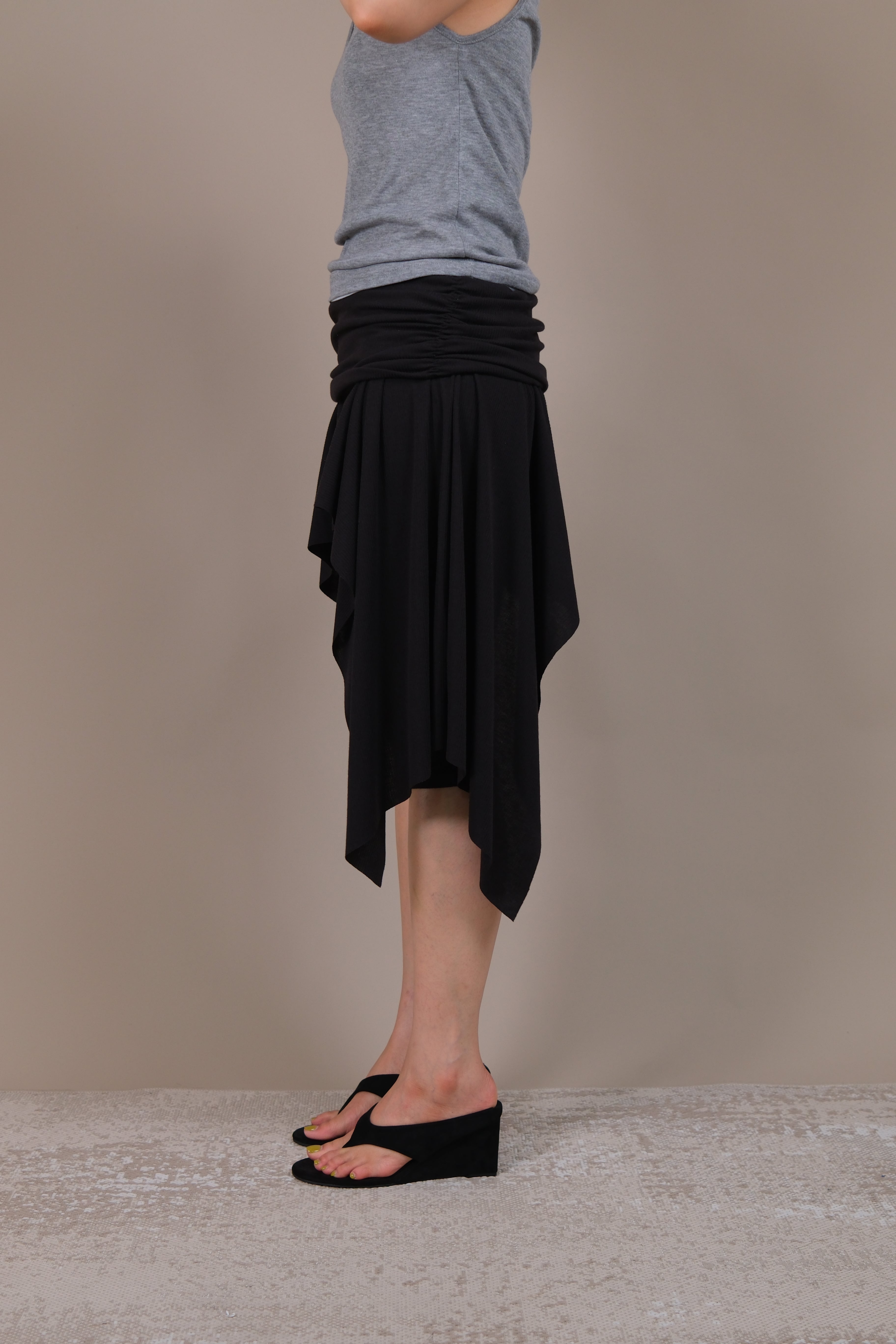 Asym-Skirt Capri Pants