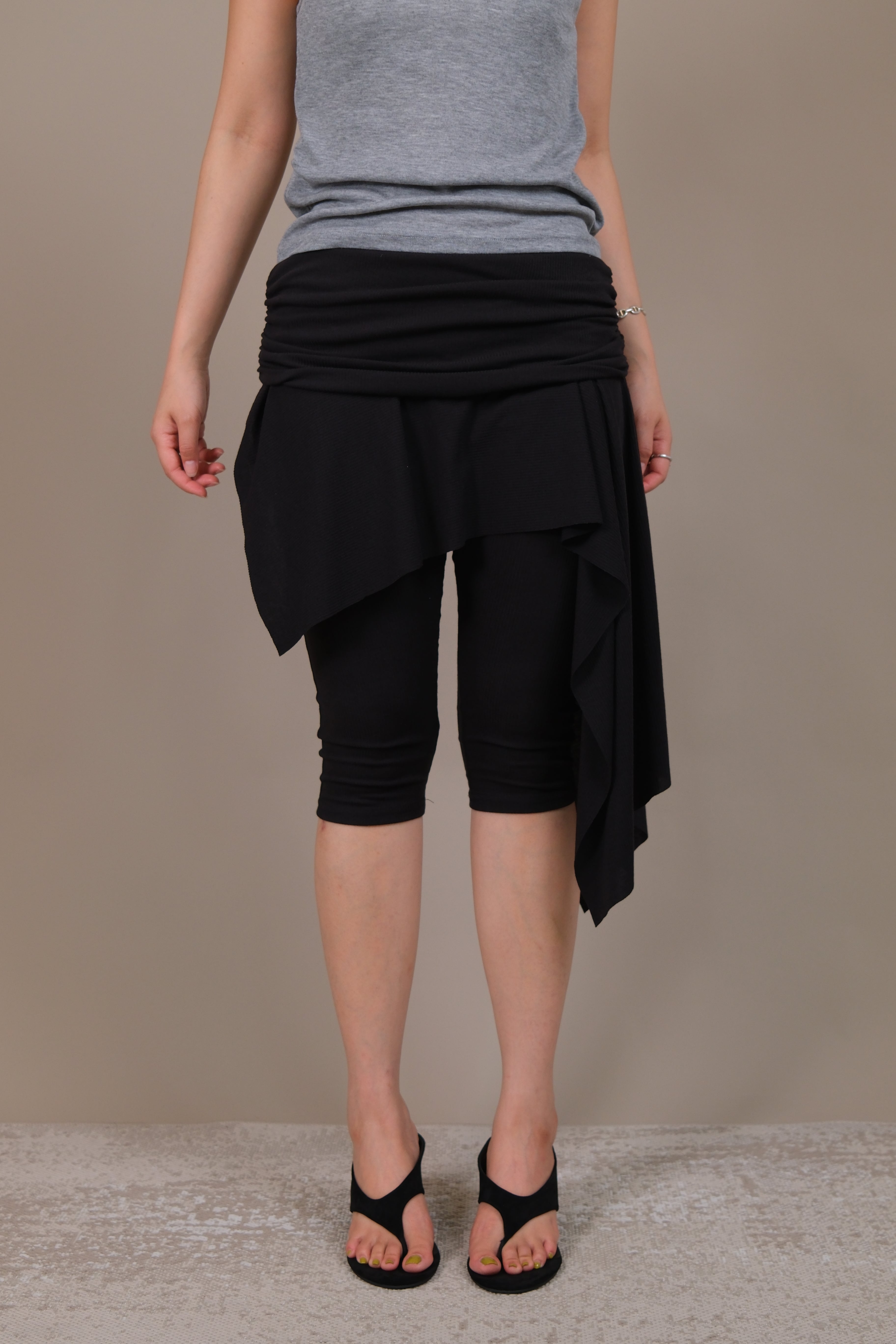 Asym-Skirt Capri Pants