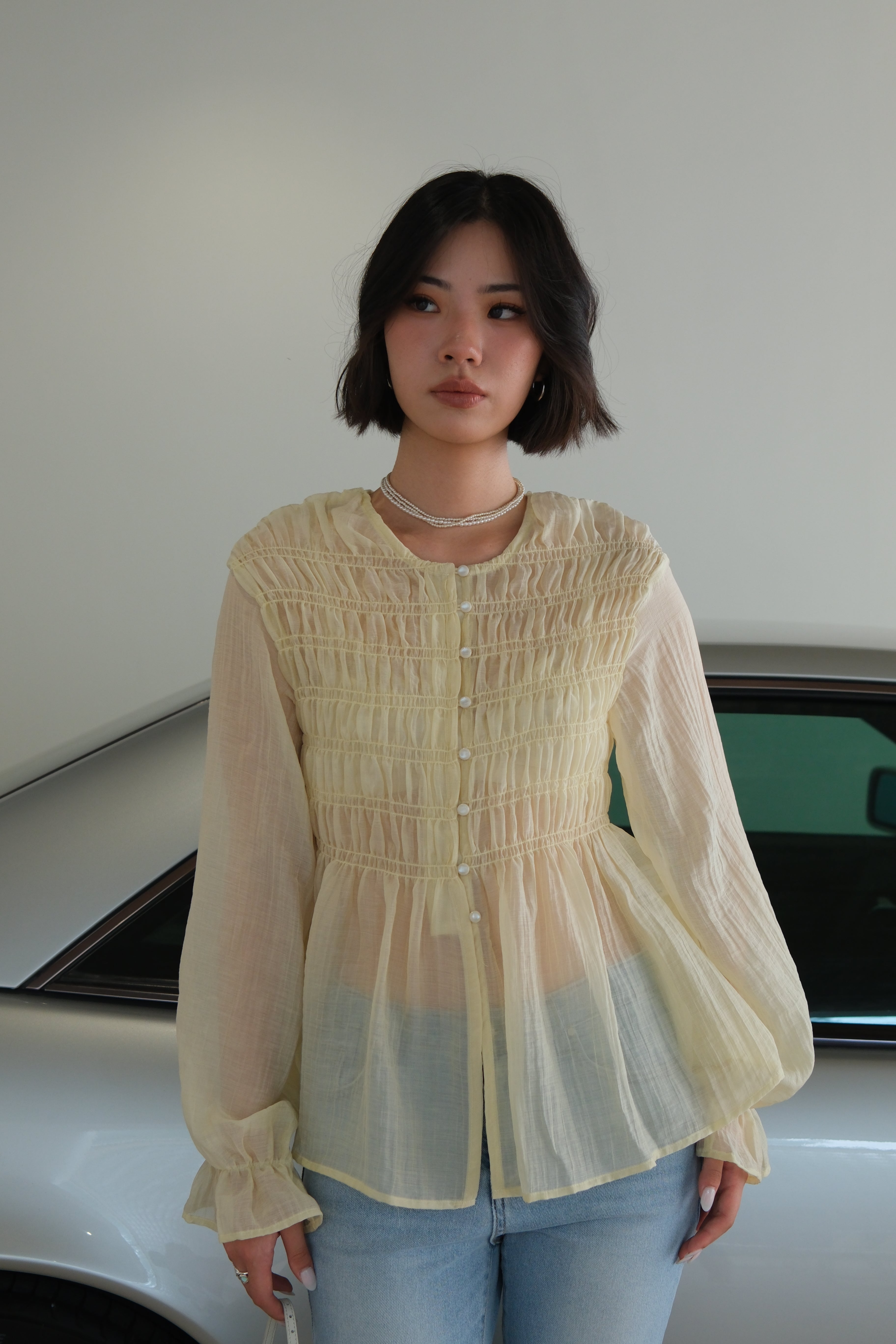 Fairy Smocked Flowy Blouse
