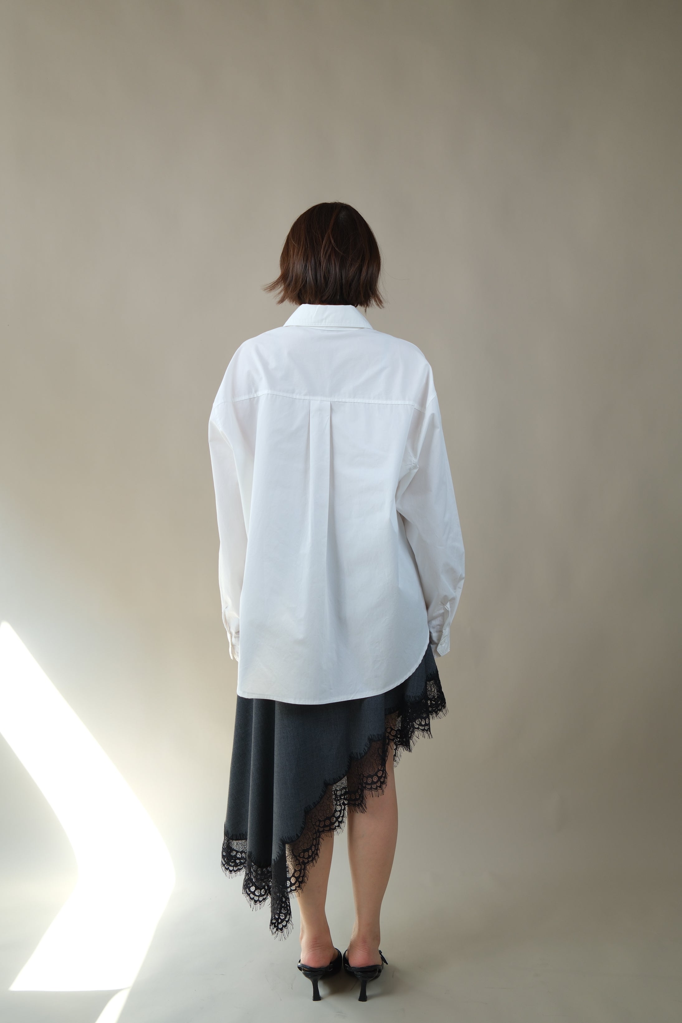 Pleated pocket oversized shirt