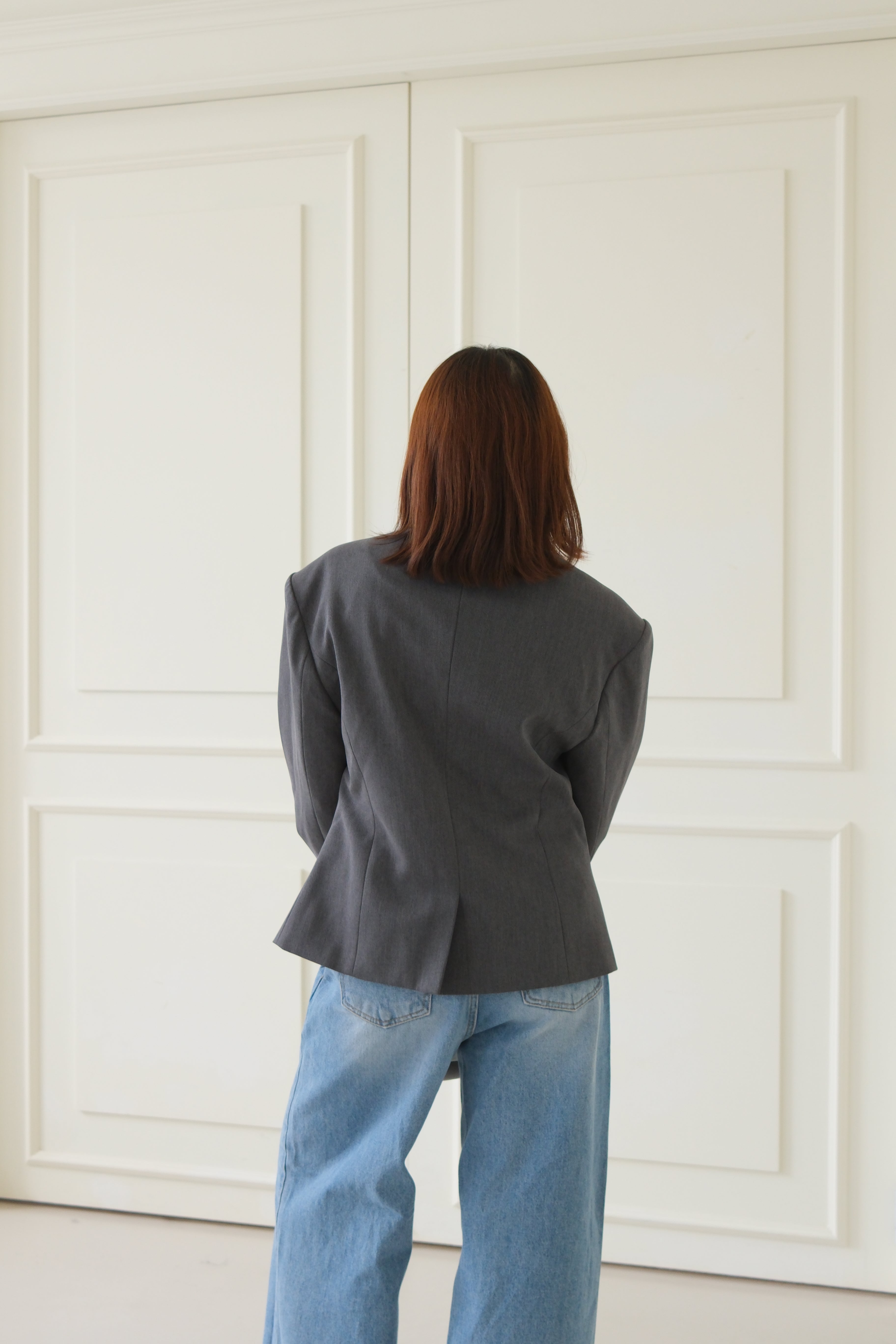 Koln Double-breasted cinched waist blazer