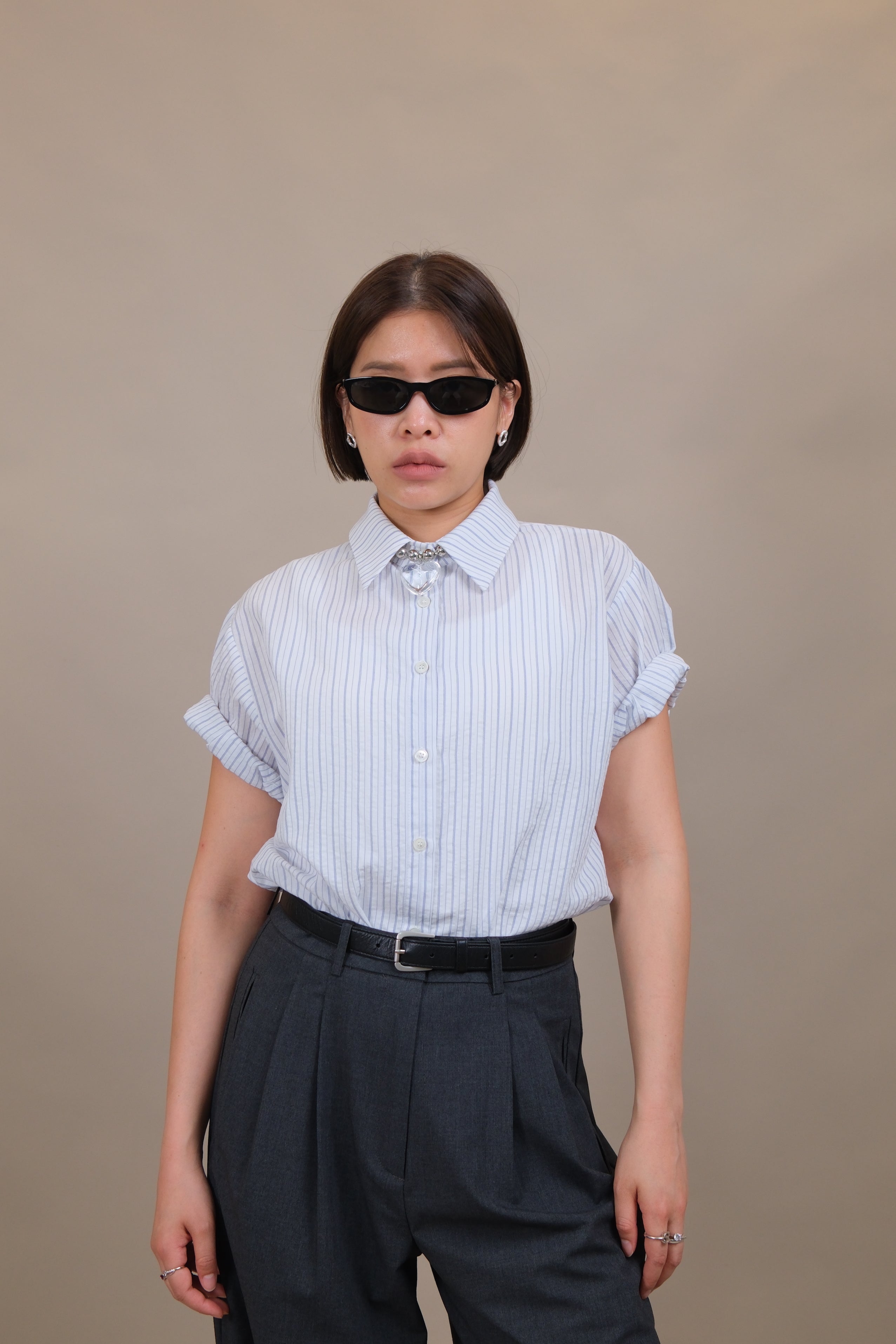 Coastal Roll-Up Striped Shirt