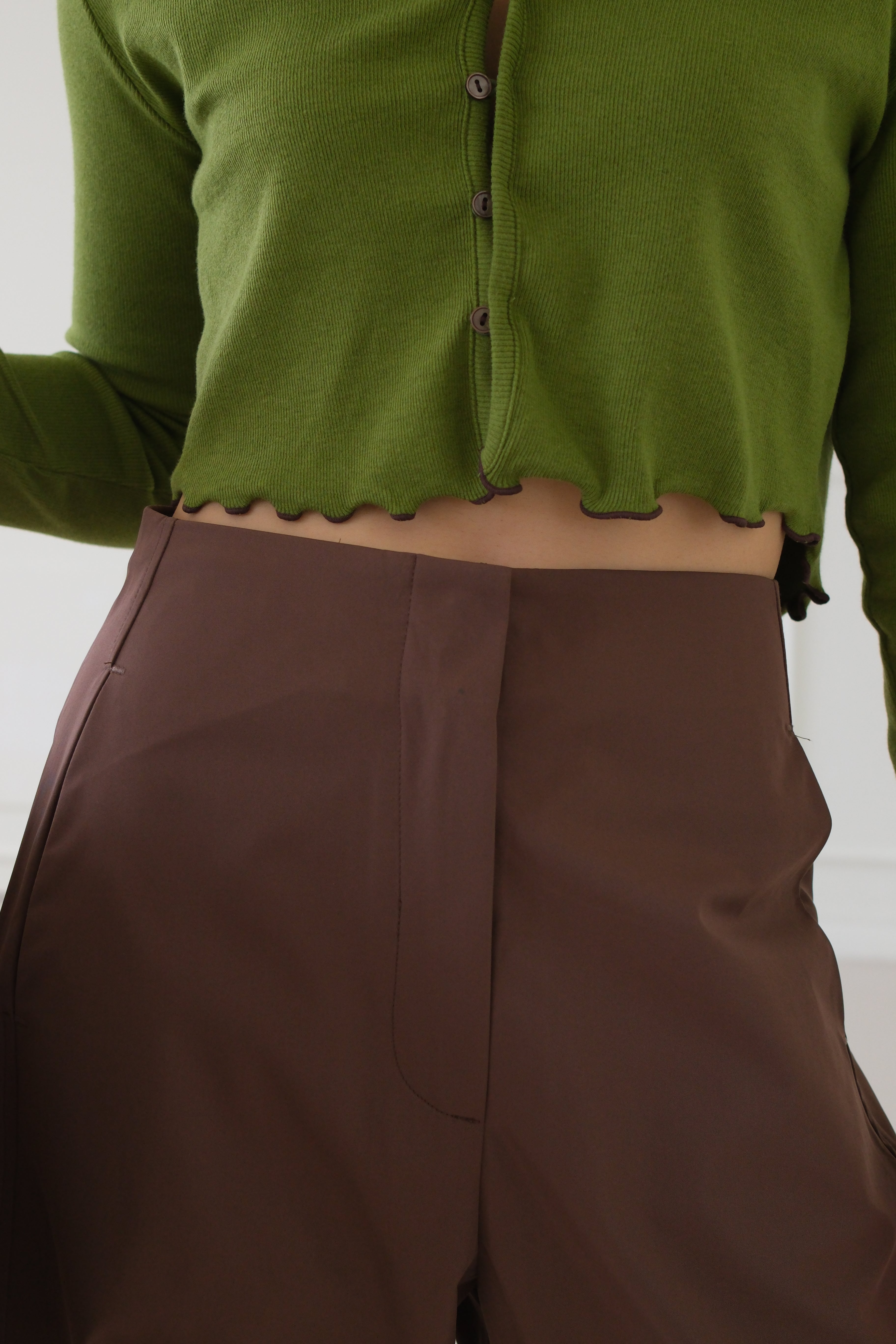Moose frill edge crop cardigan