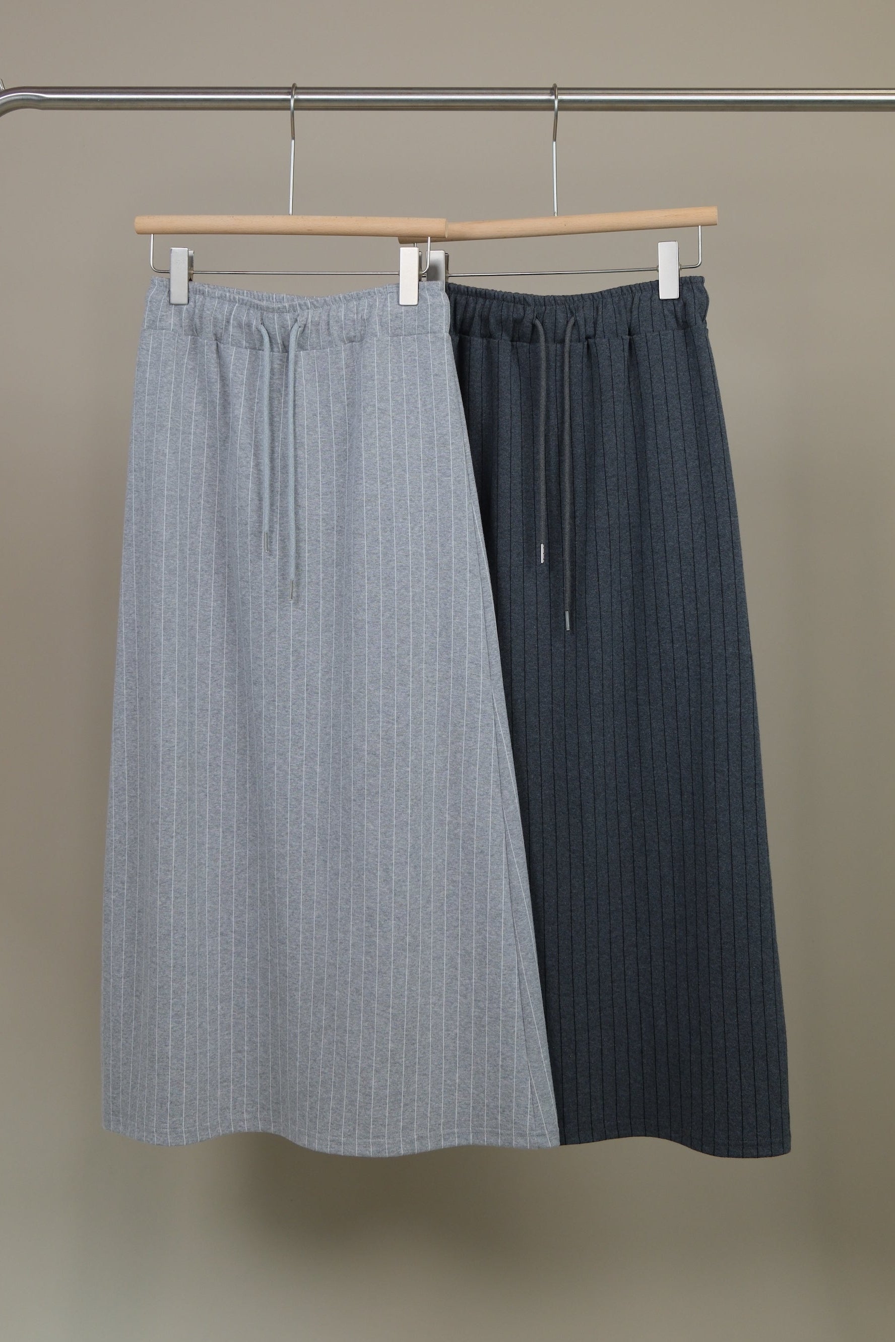 striped jersey long skirt