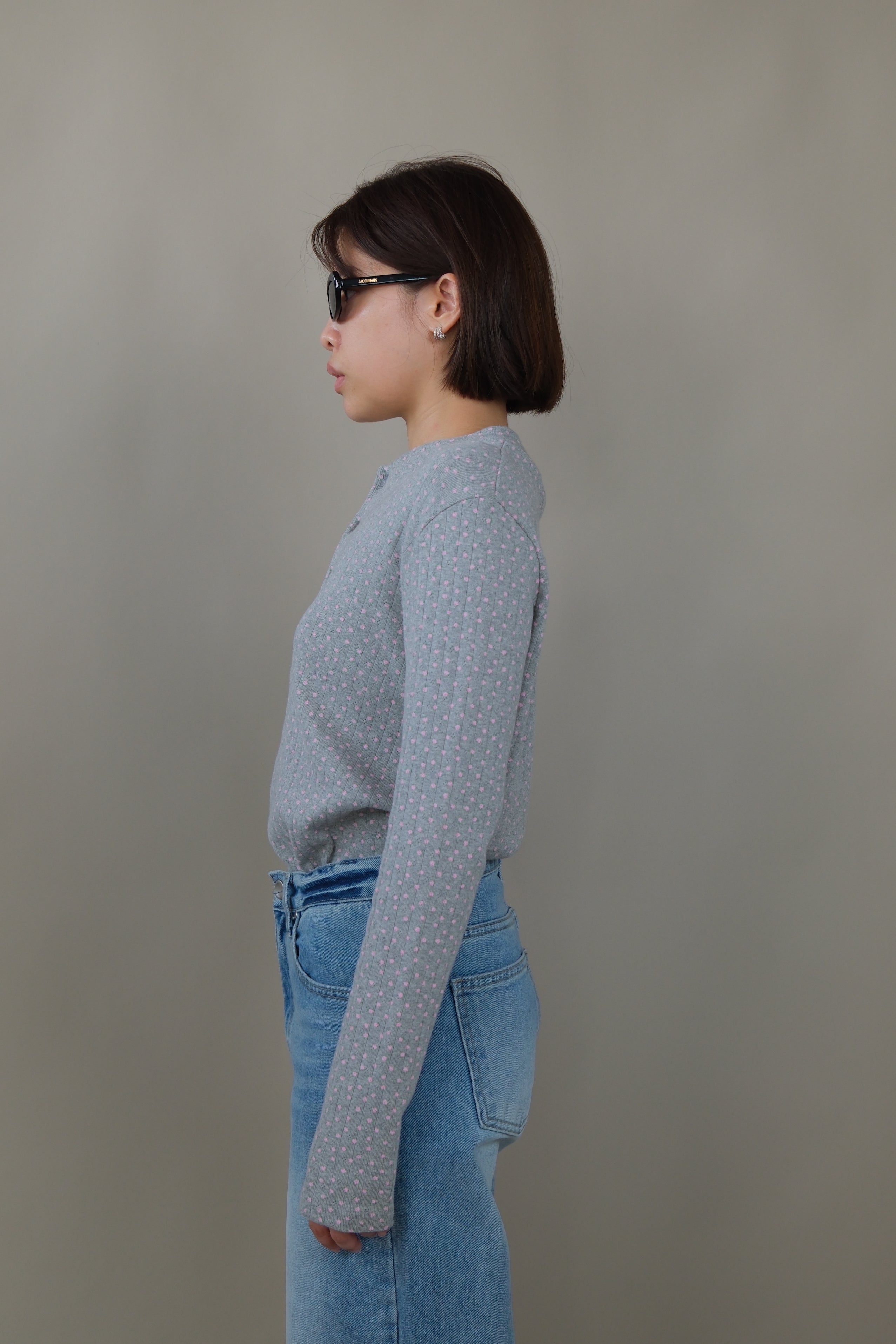 Lumi Floral Henley neck tee