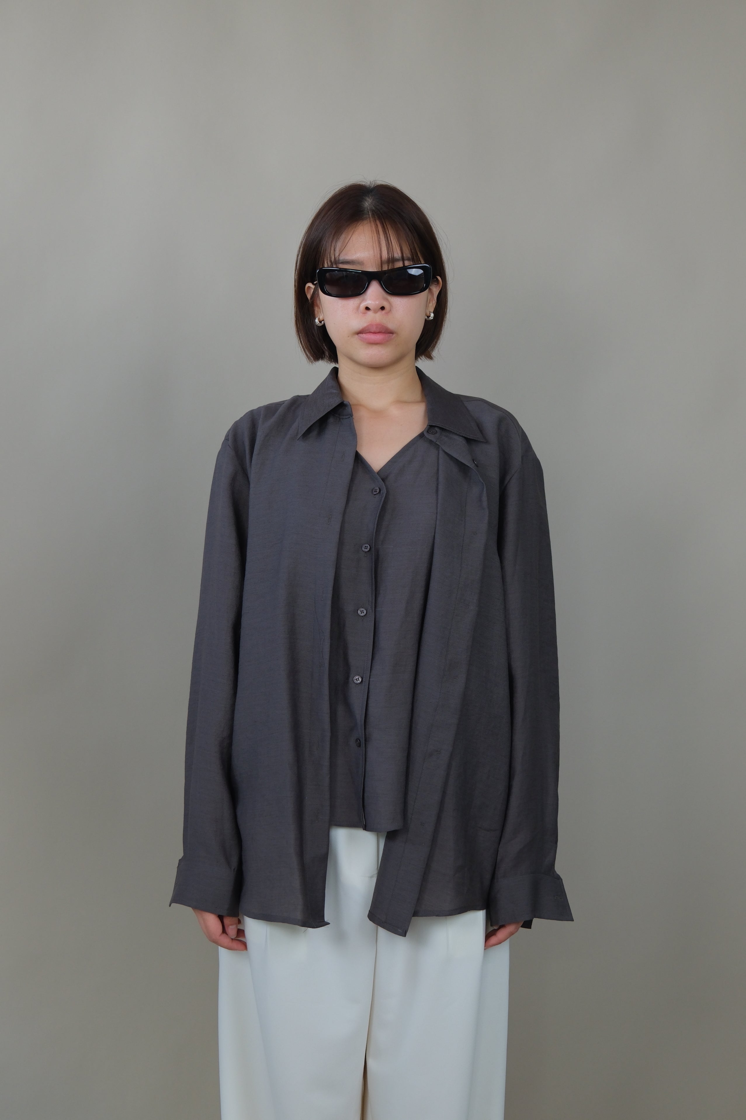 Ashley double layer sheer shirt