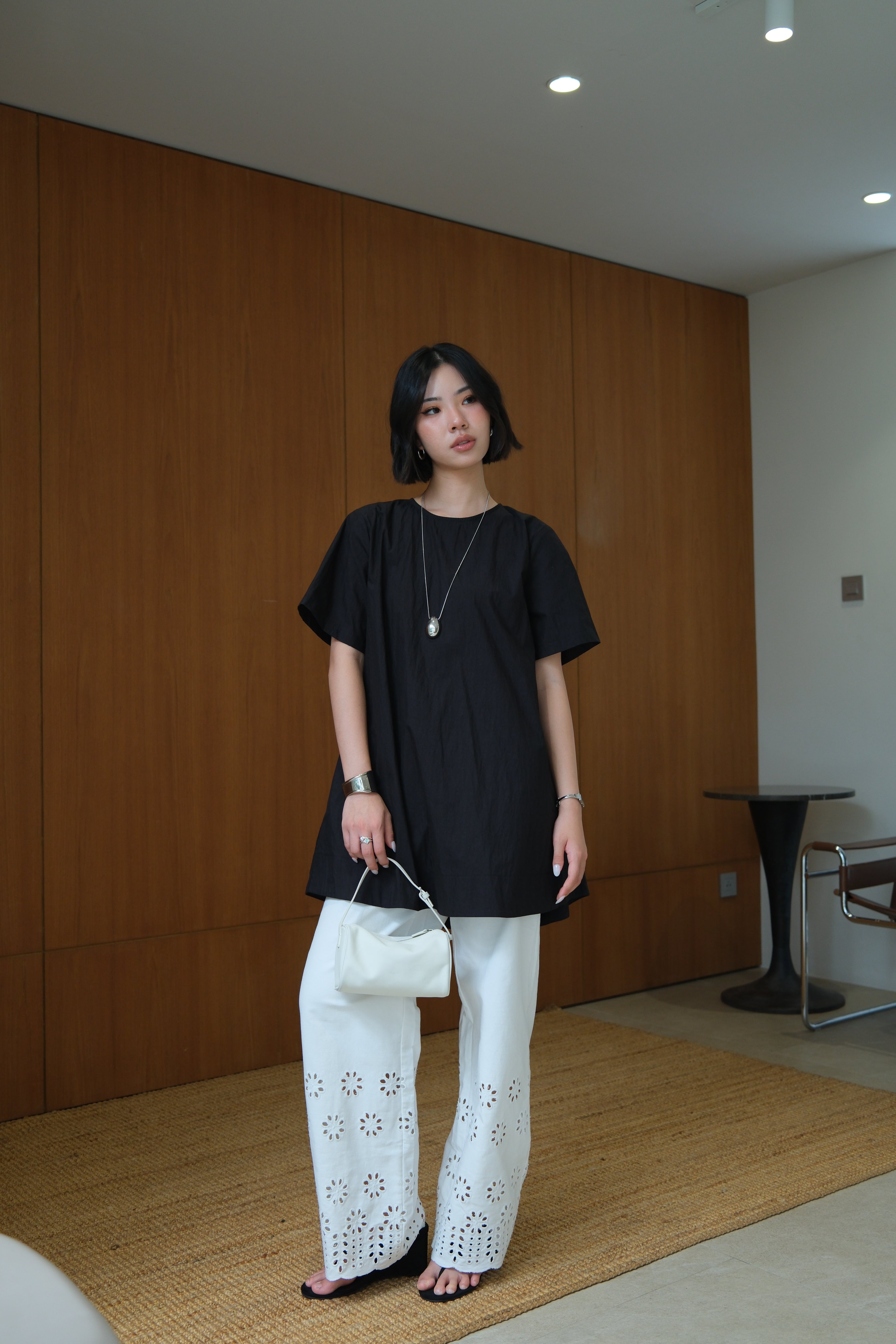 Rumi Laser Cut Straight Pants