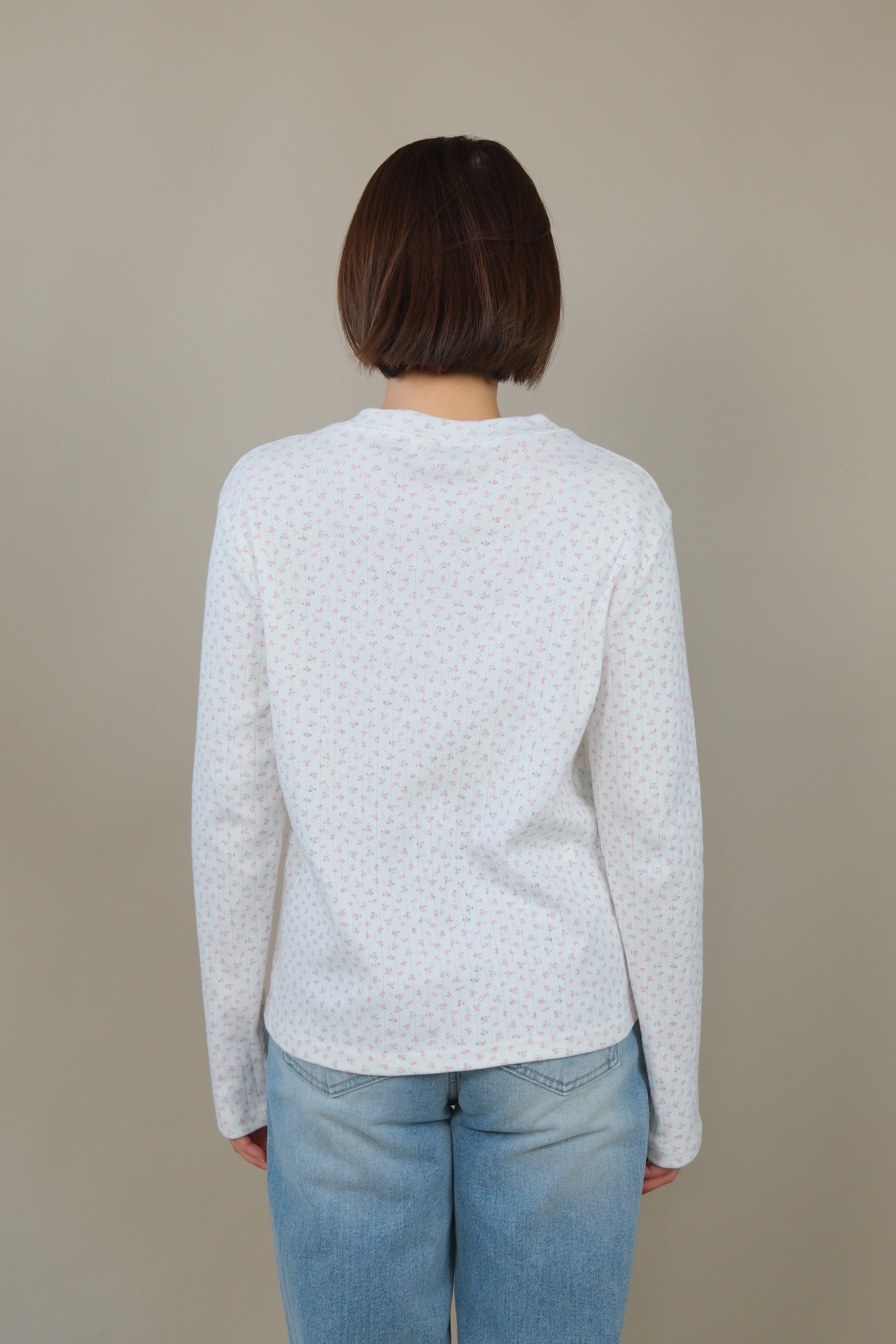 Lumi Floral Henley neck tee