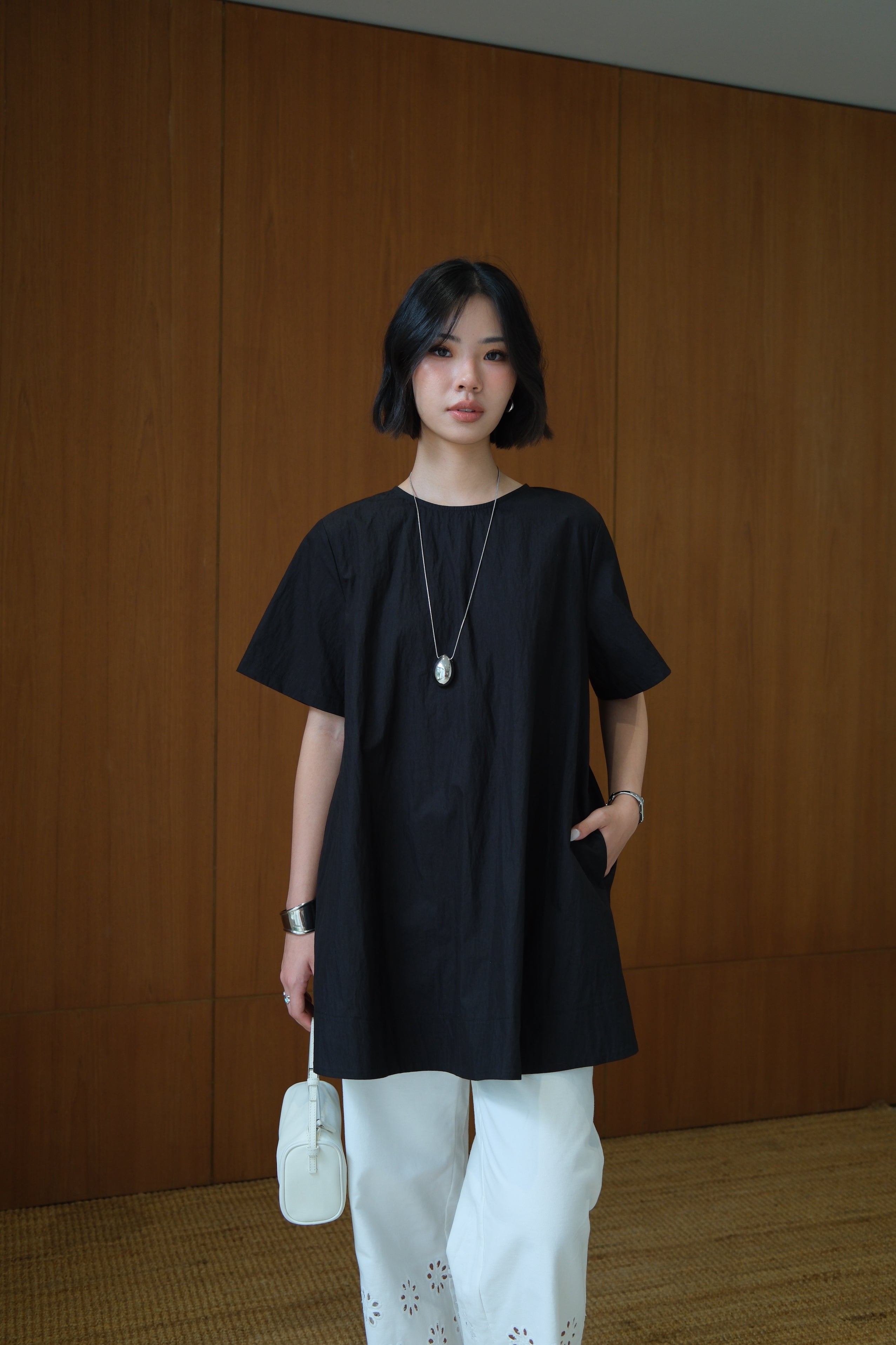 Preppy Short-Sleeve A-line Dress