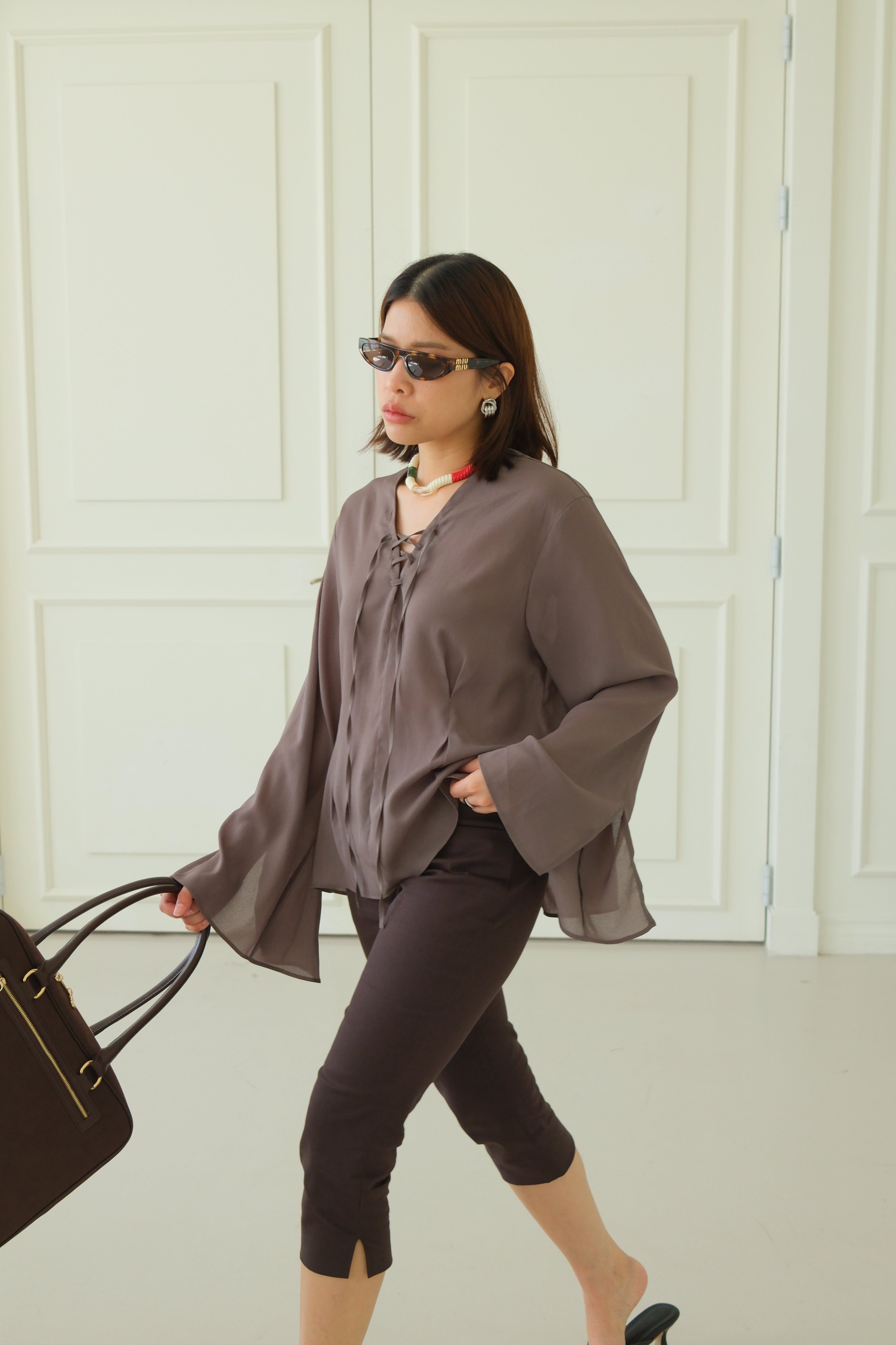 boho sheer blouse