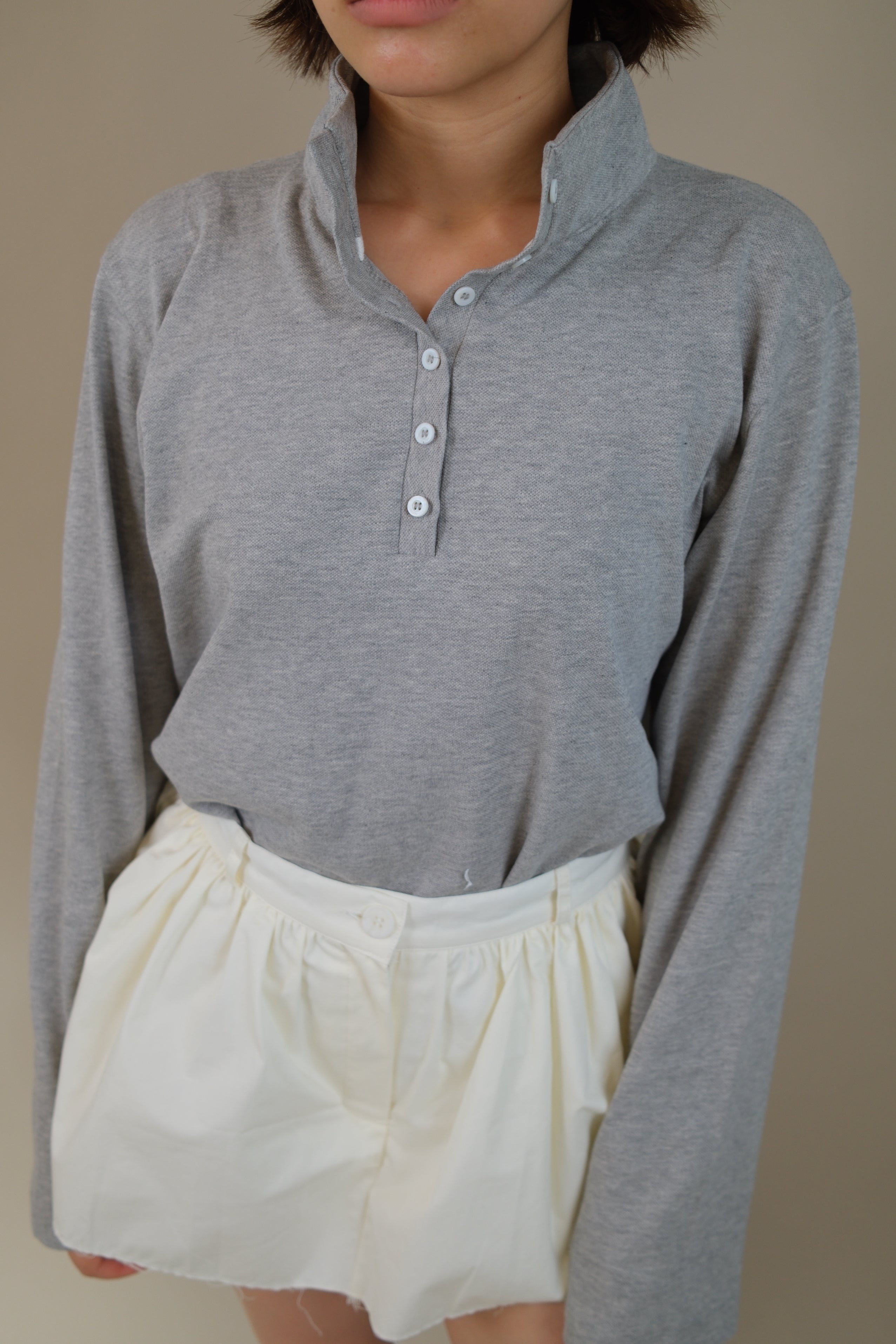 Arden Mock Henley Long Sleeve Tee