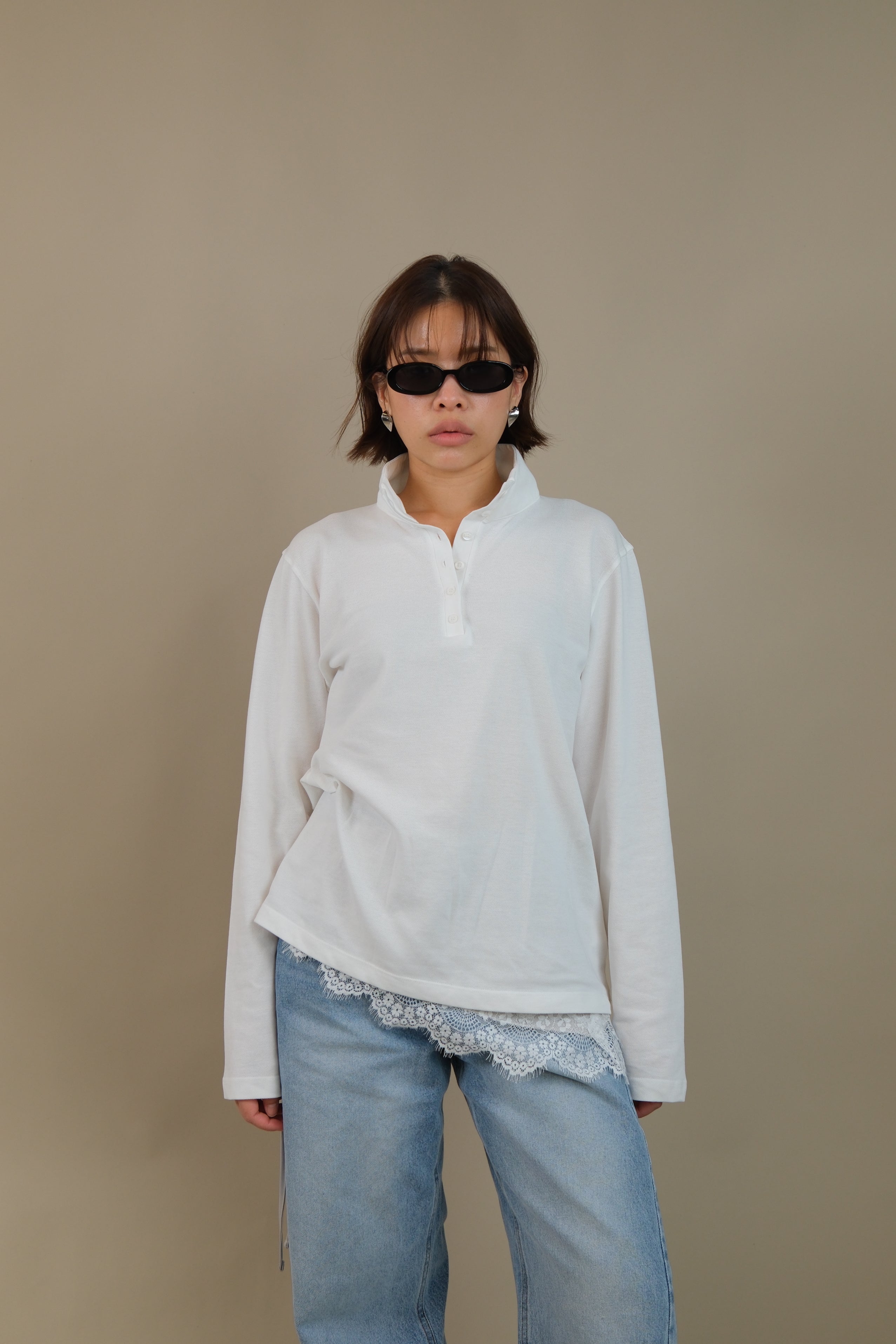 Arden Mock Henley Long Sleeve Tee