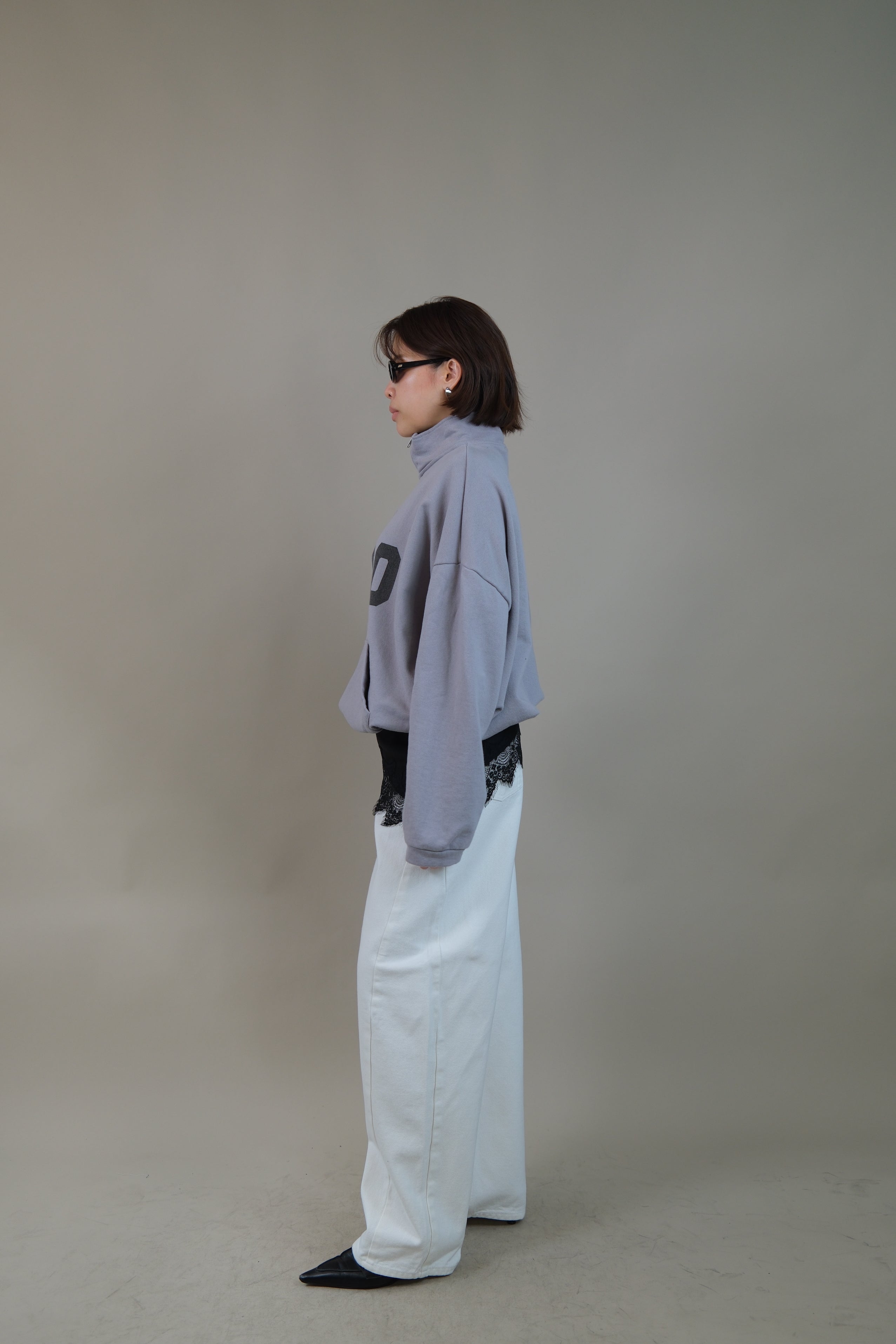 OHIO half zip mock neck sweatshirt