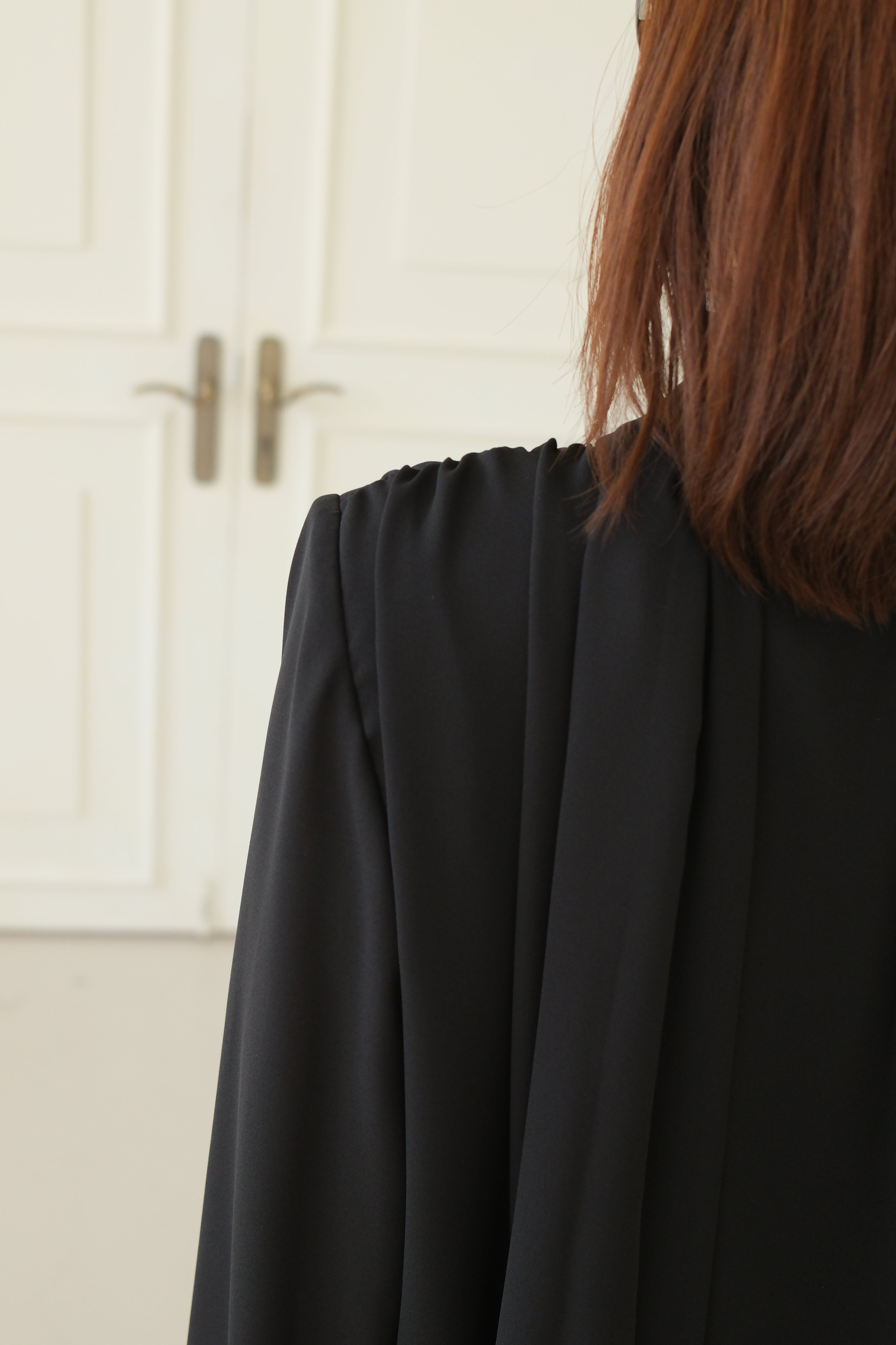 Lalis Scarf shirring wrap blouse
