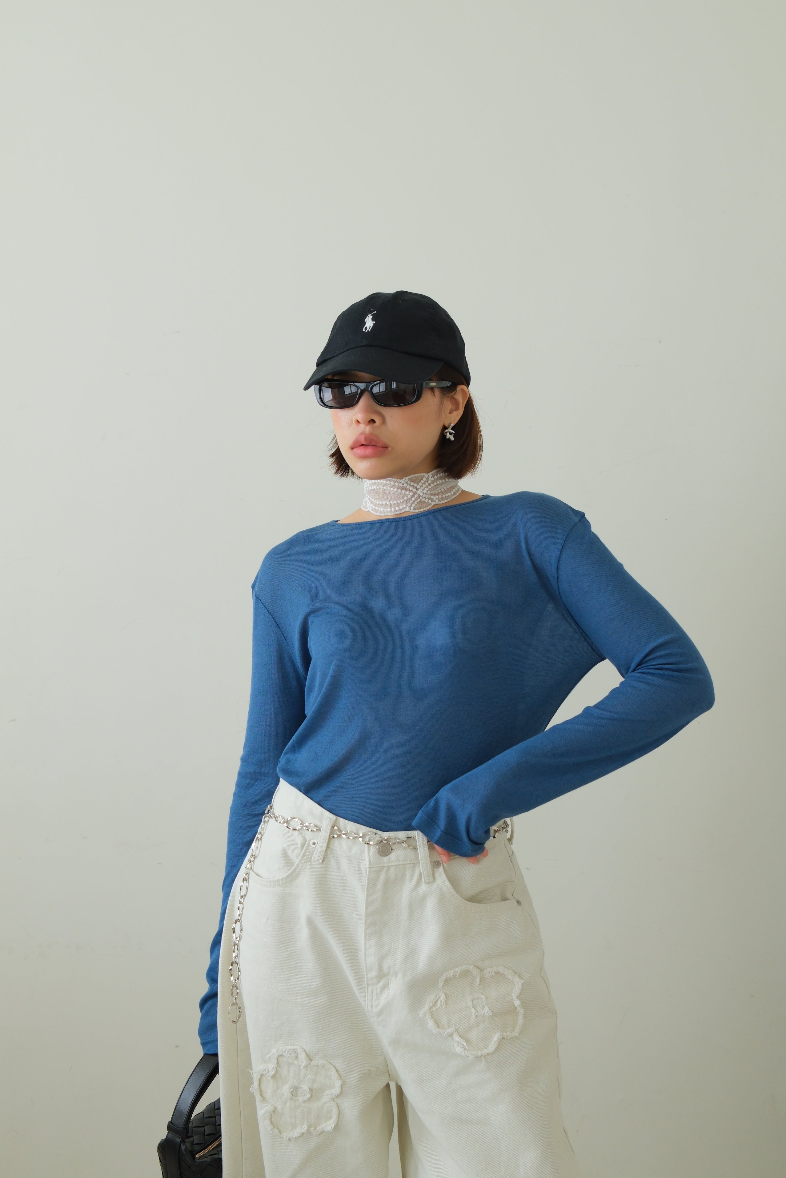 Tencel Crew Neck Long Sleeve Tee