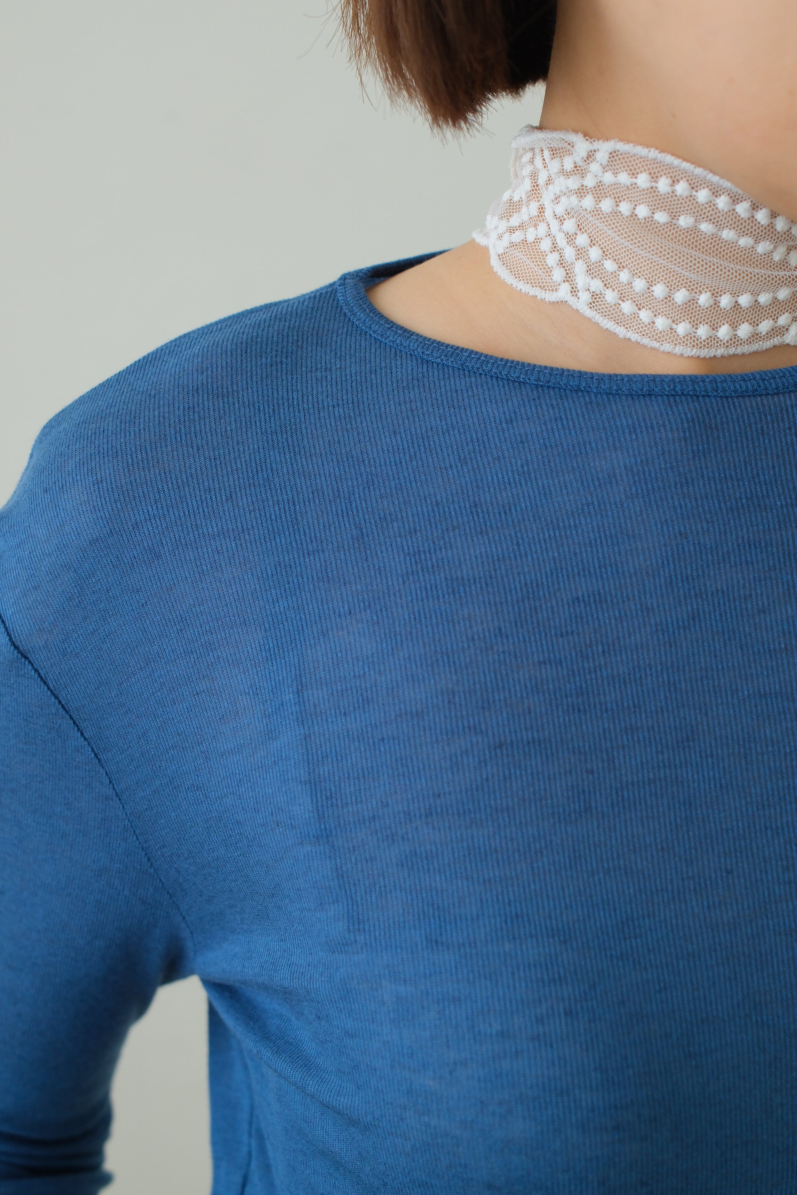 Tencel Crew Neck Long Sleeve Tee