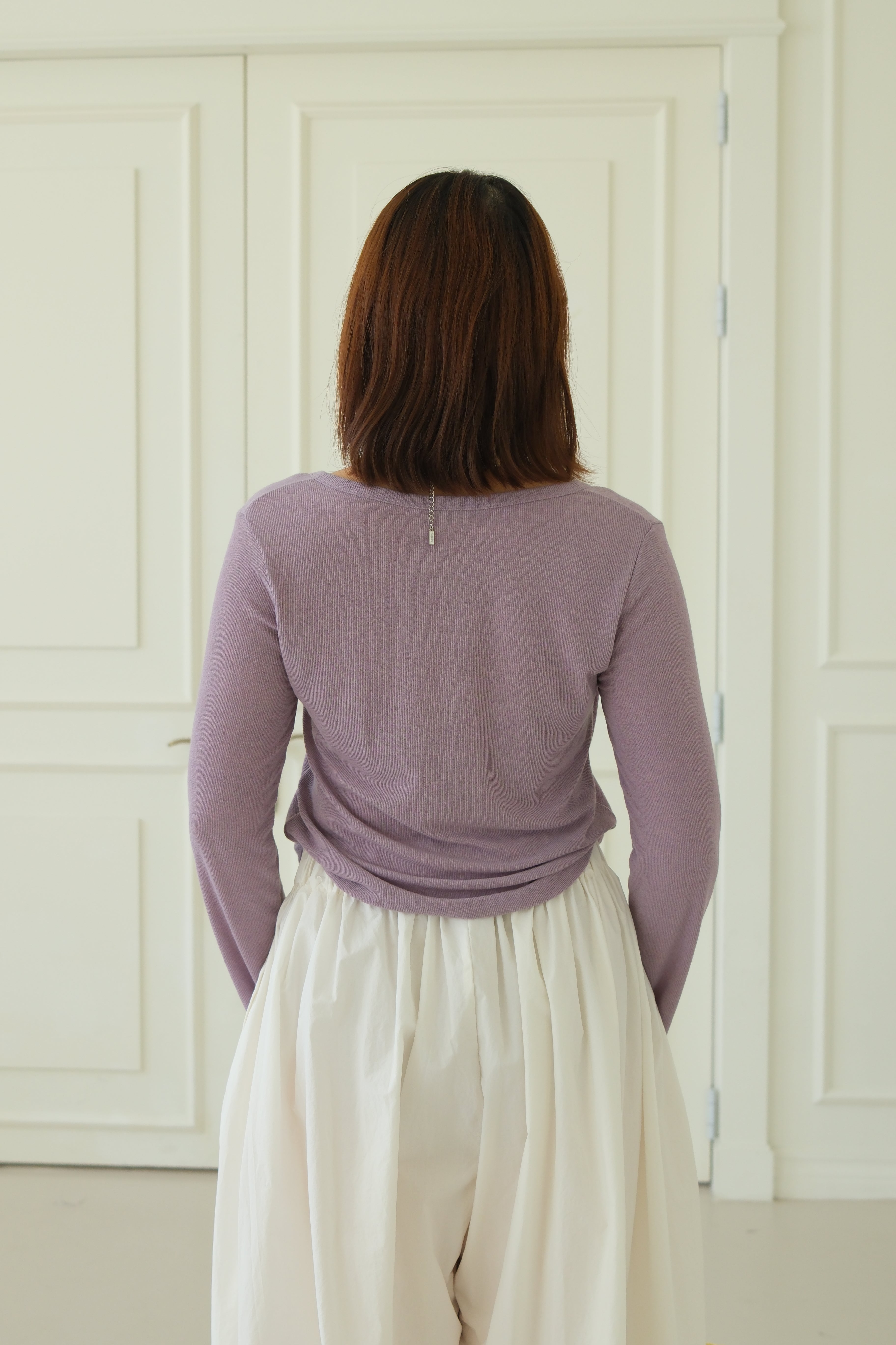 Bibi halter double-layered longsleeve tee
