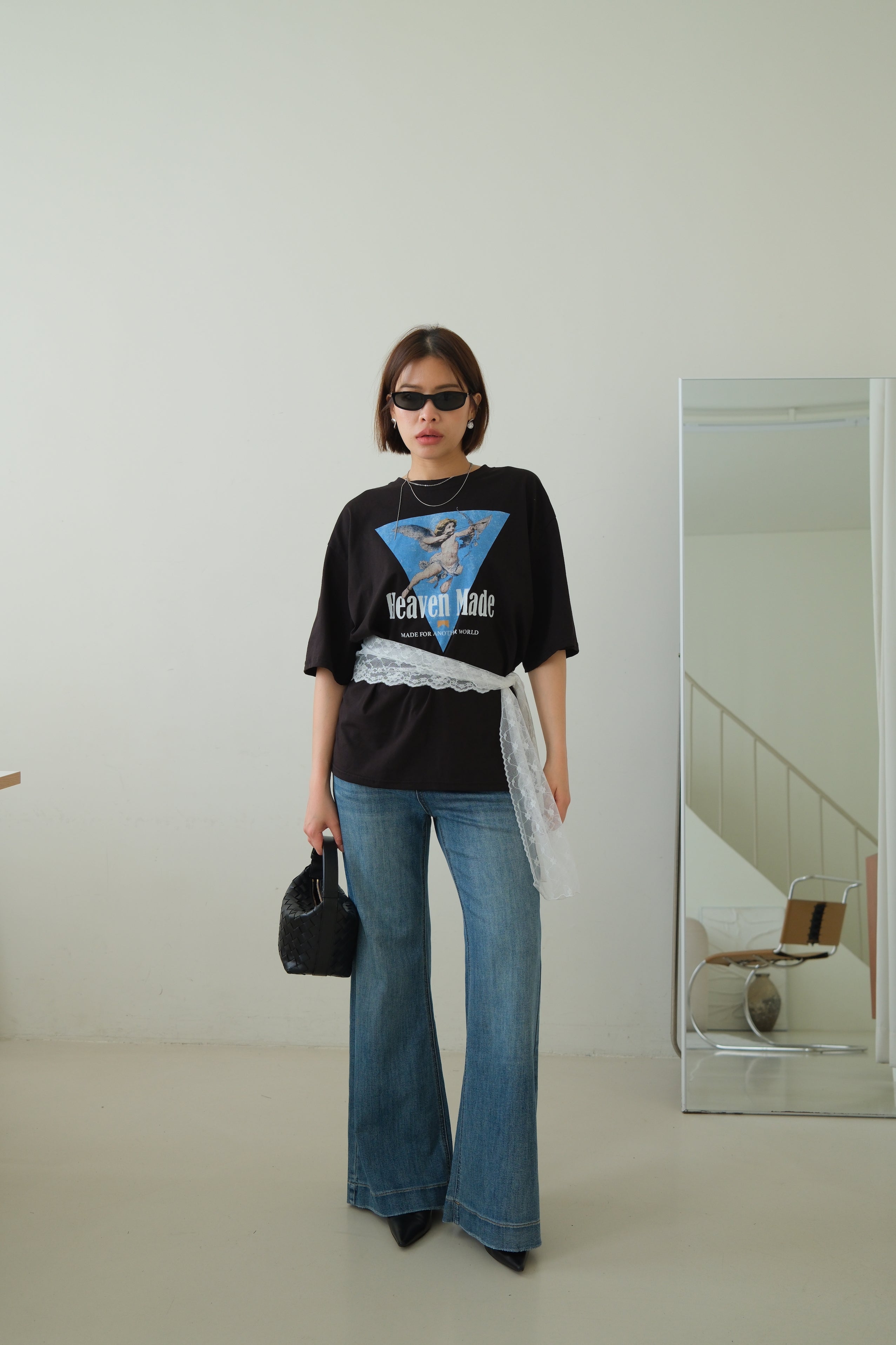 Lace Belt Detail Cupid Tee