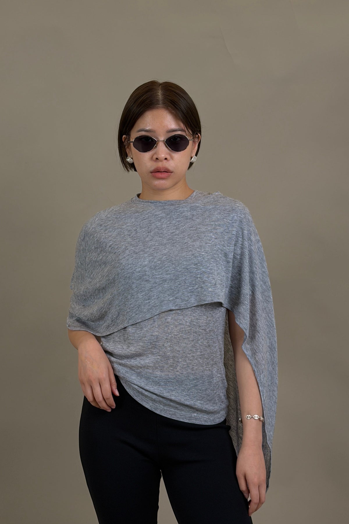 Miu Layered Cape Top