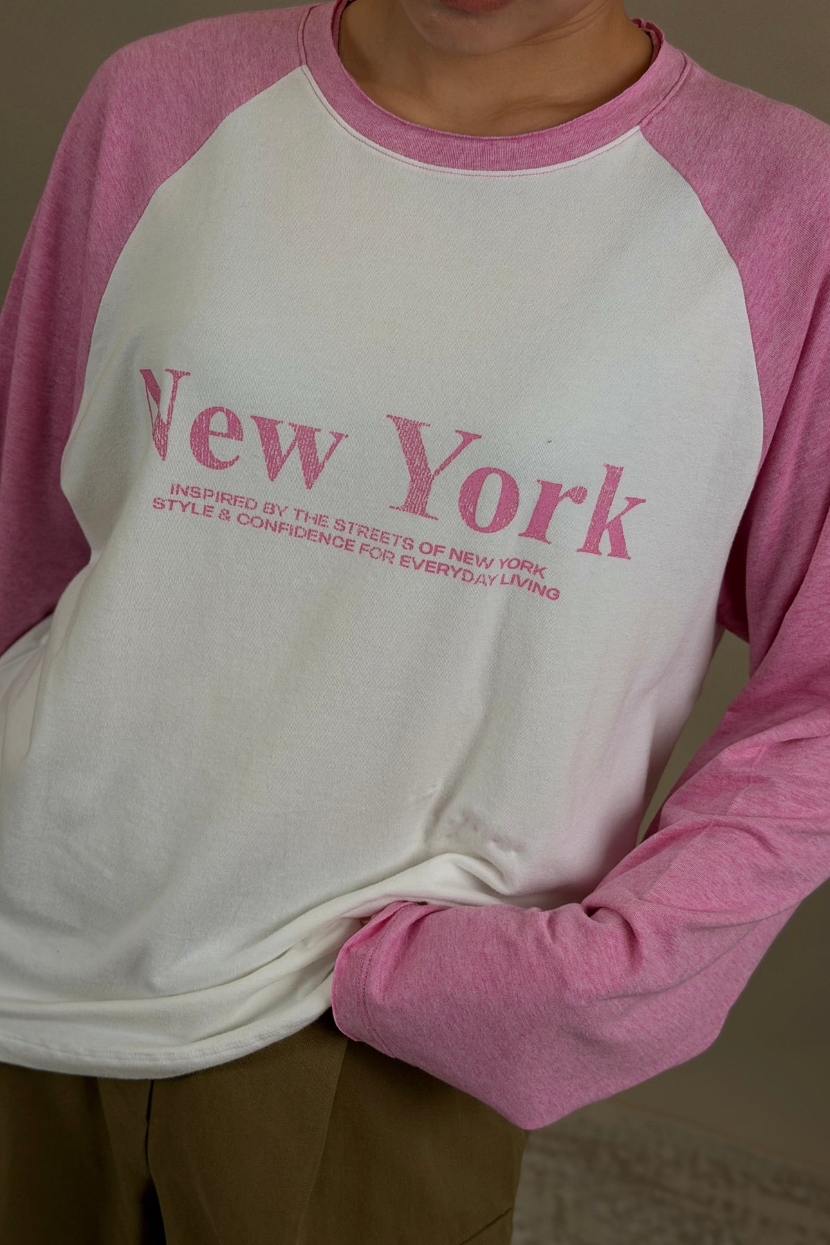 Newyork Raglan Pastel Sleeve Top