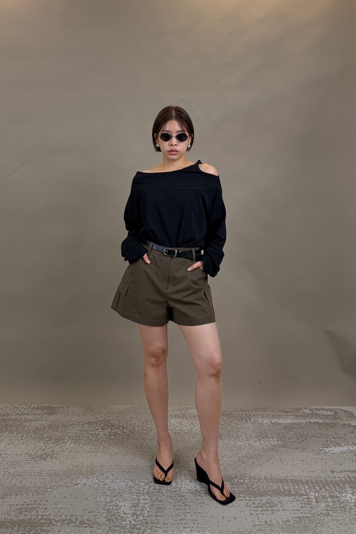 Twist Asymmetric Long Sleeve Tee