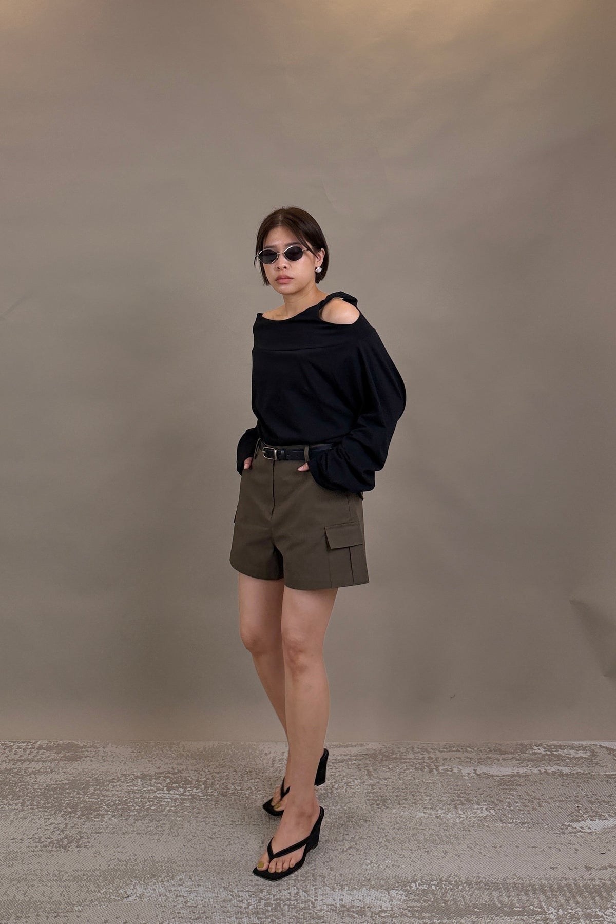 Twist Asymmetric Long Sleeve Tee
