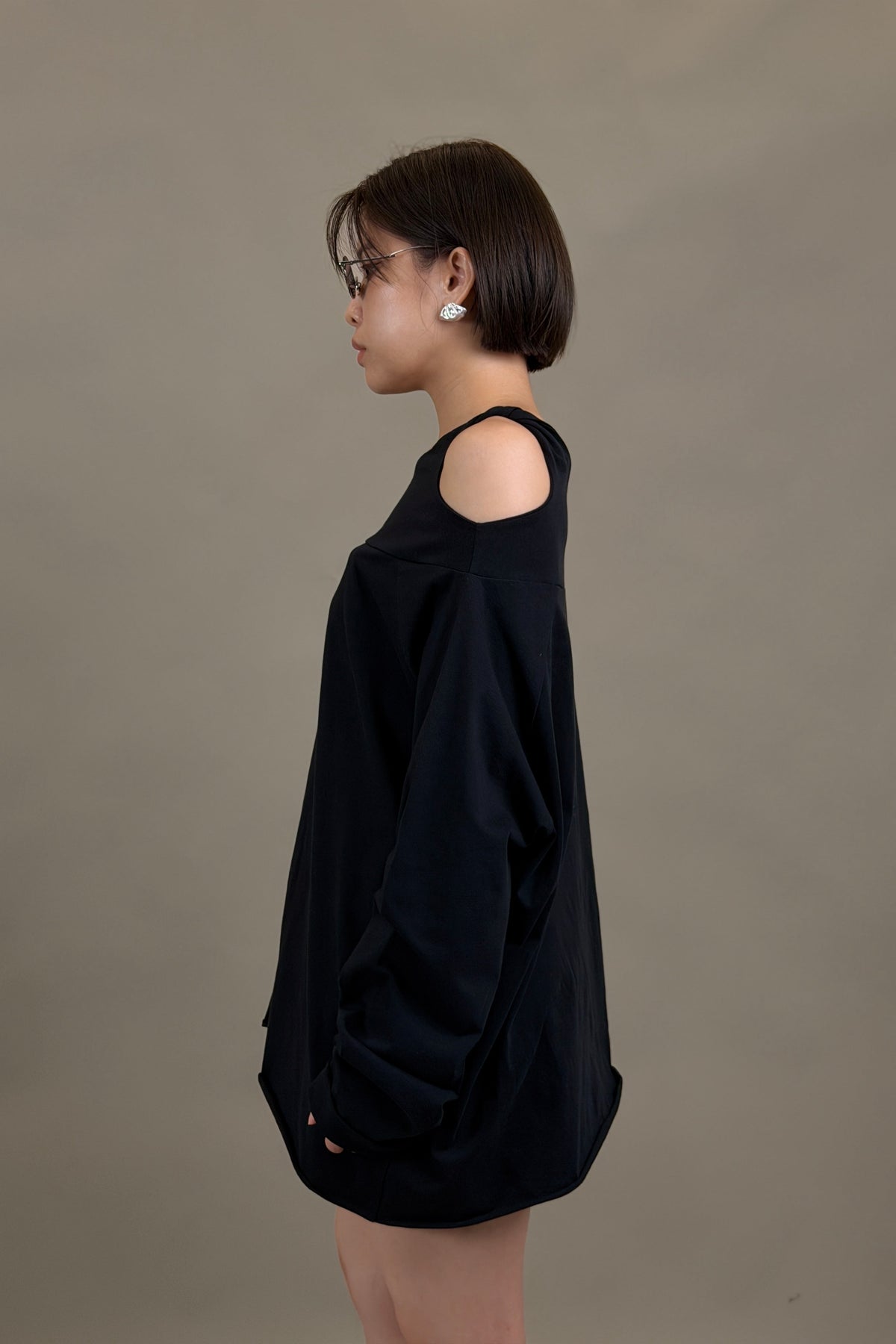 Twist Asymmetric Long Sleeve Tee