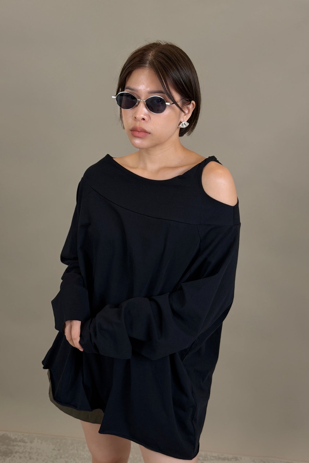 Twist Asymmetric Long Sleeve Tee