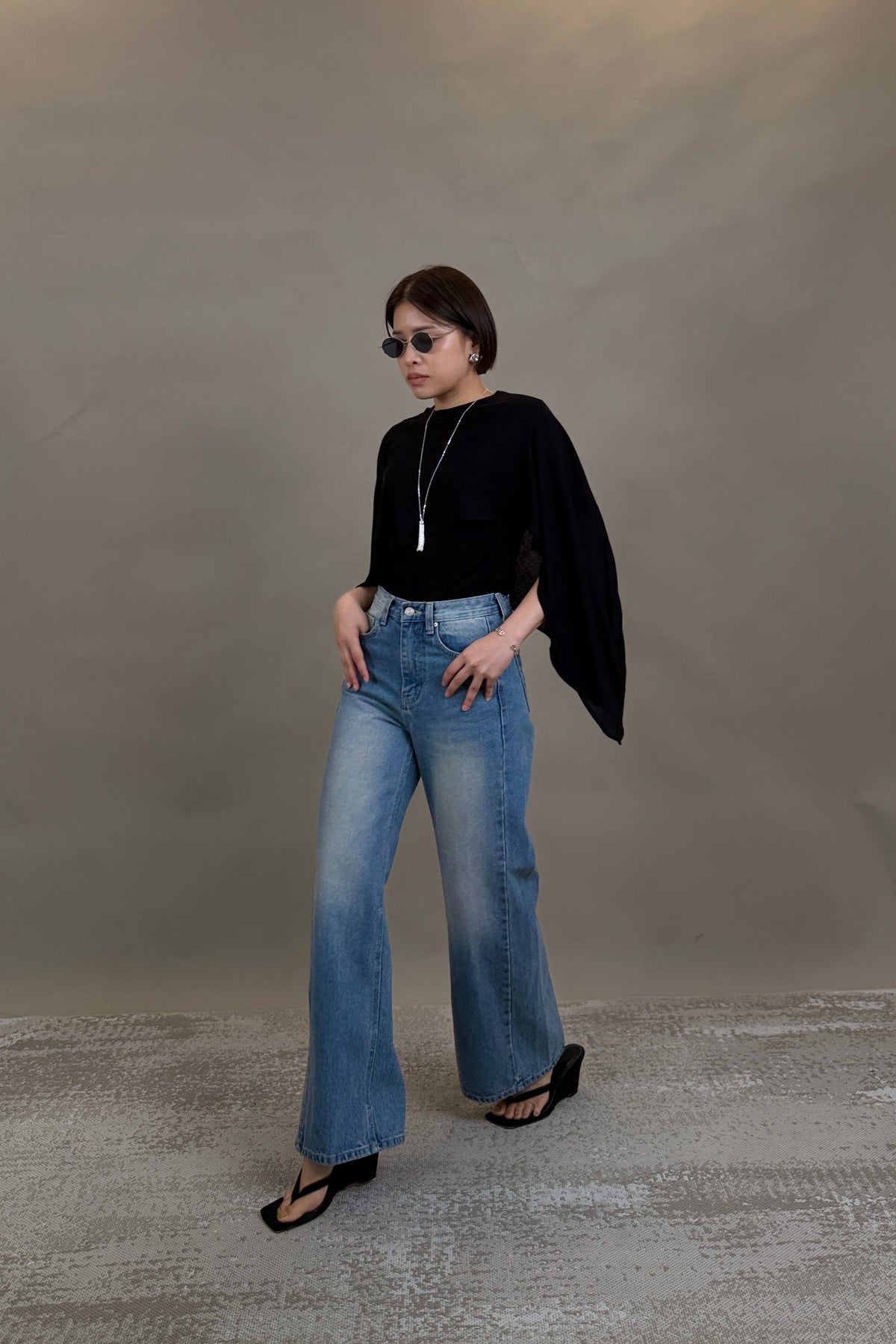 Miu Layered Cape Top