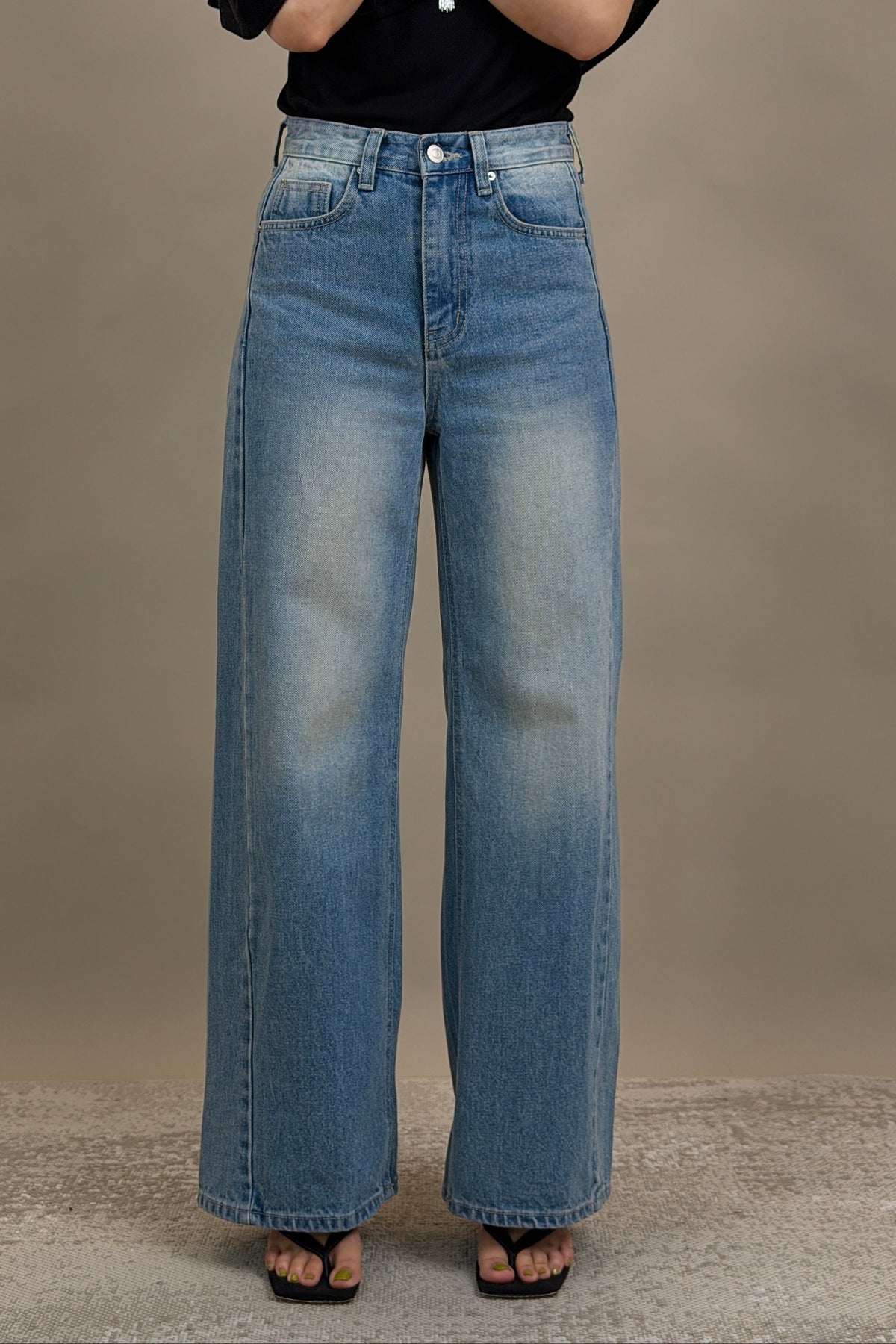 Livia High-Rise Wide Straight Jeans