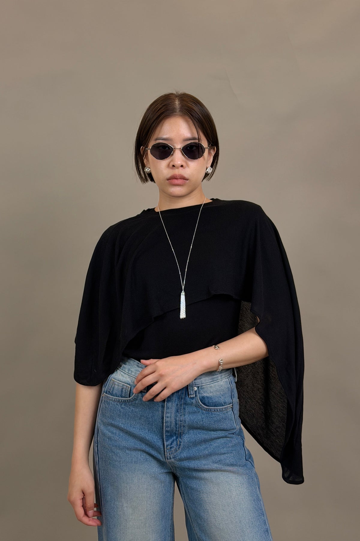 Miu Layered Cape Top
