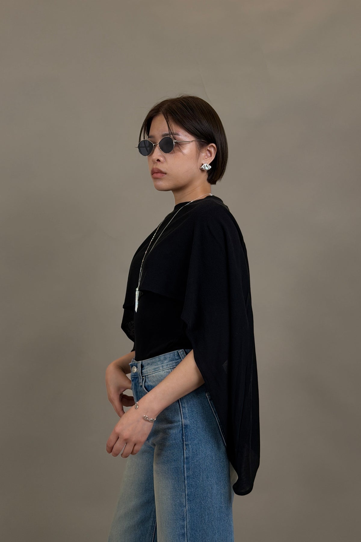 Miu Layered Cape Top