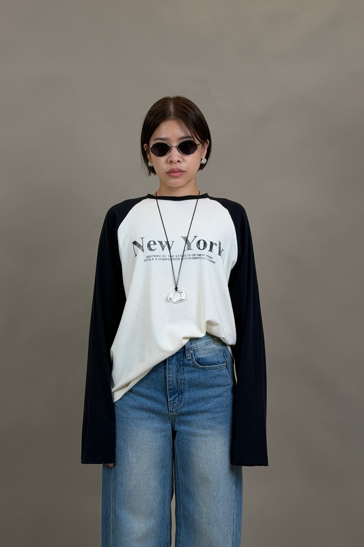 Newyork Raglan Pastel Sleeve Top