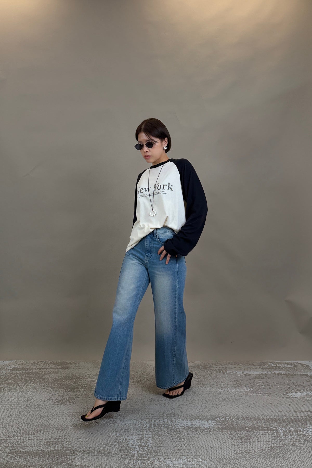 Newyork Raglan Pastel Sleeve Top