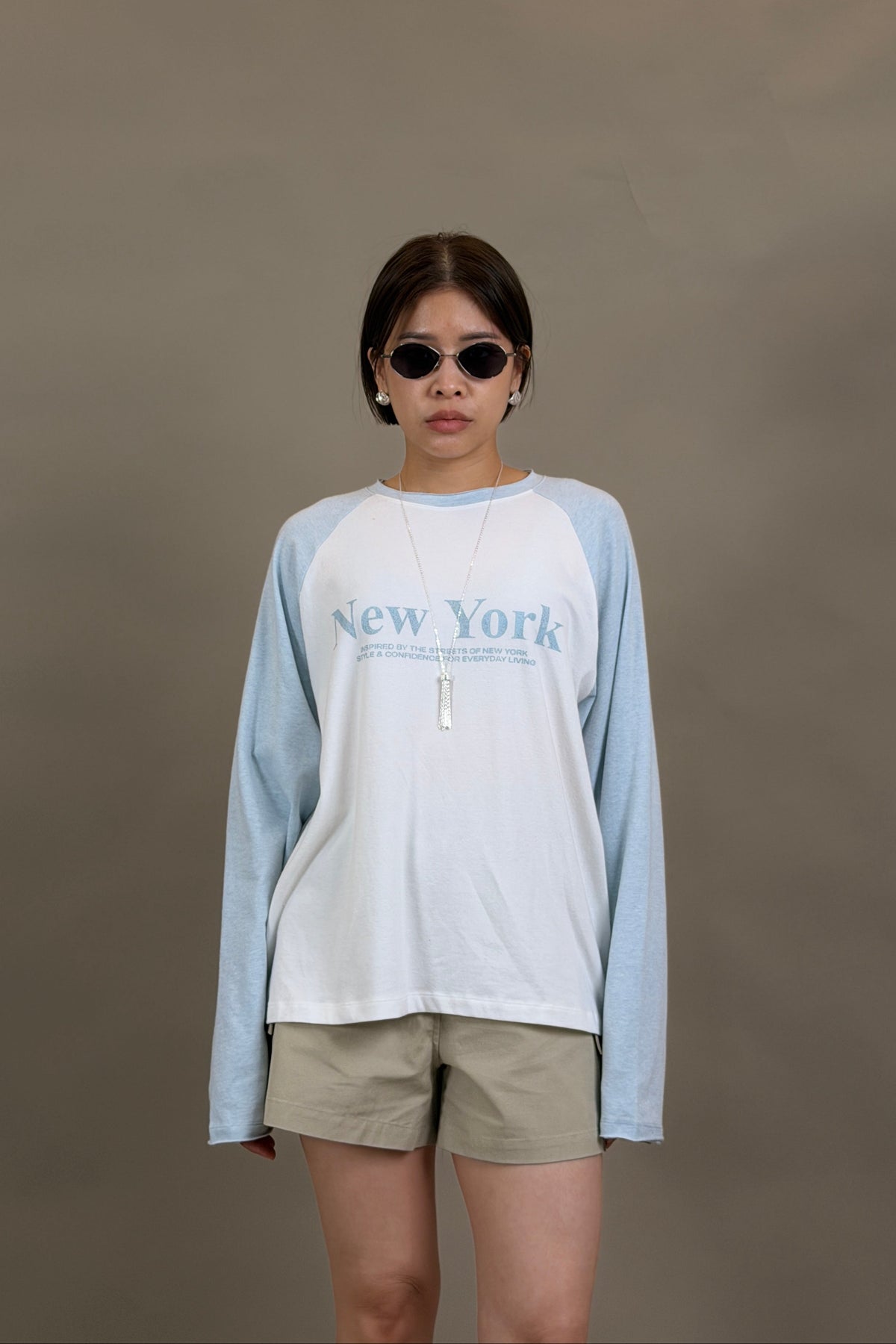 Newyork Raglan Pastel Sleeve Top
