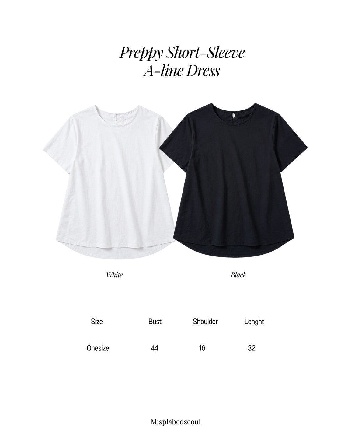 Preppy Short-Sleeve A-line Dress