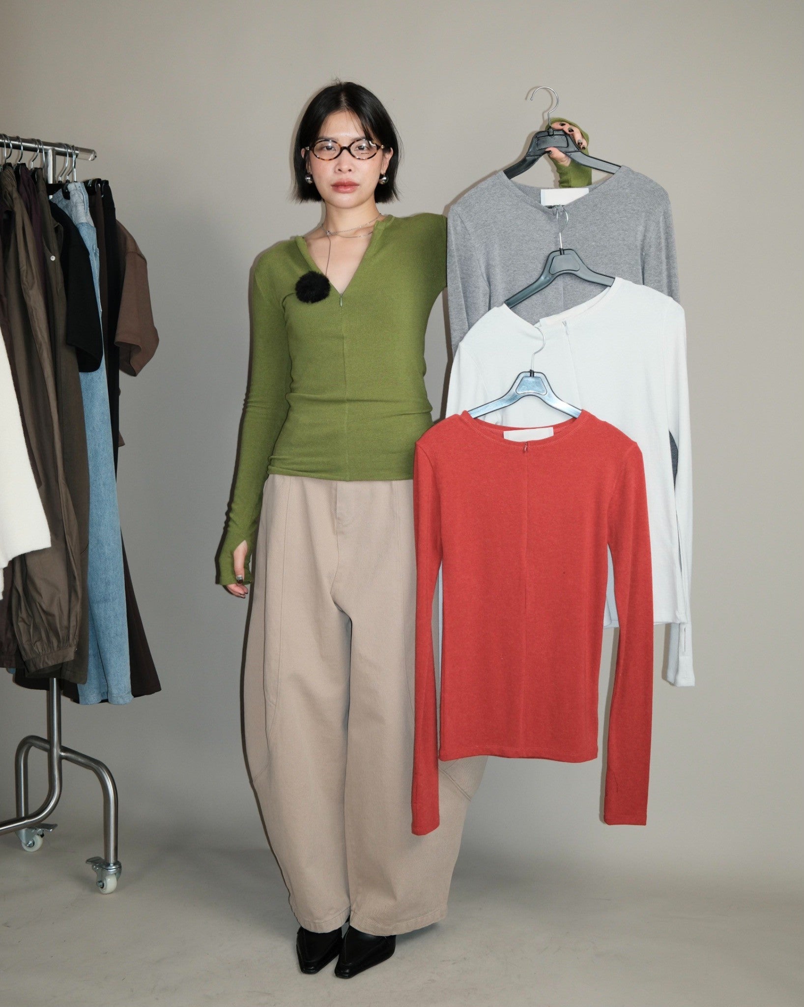 Romance halfzip longsleeve tee