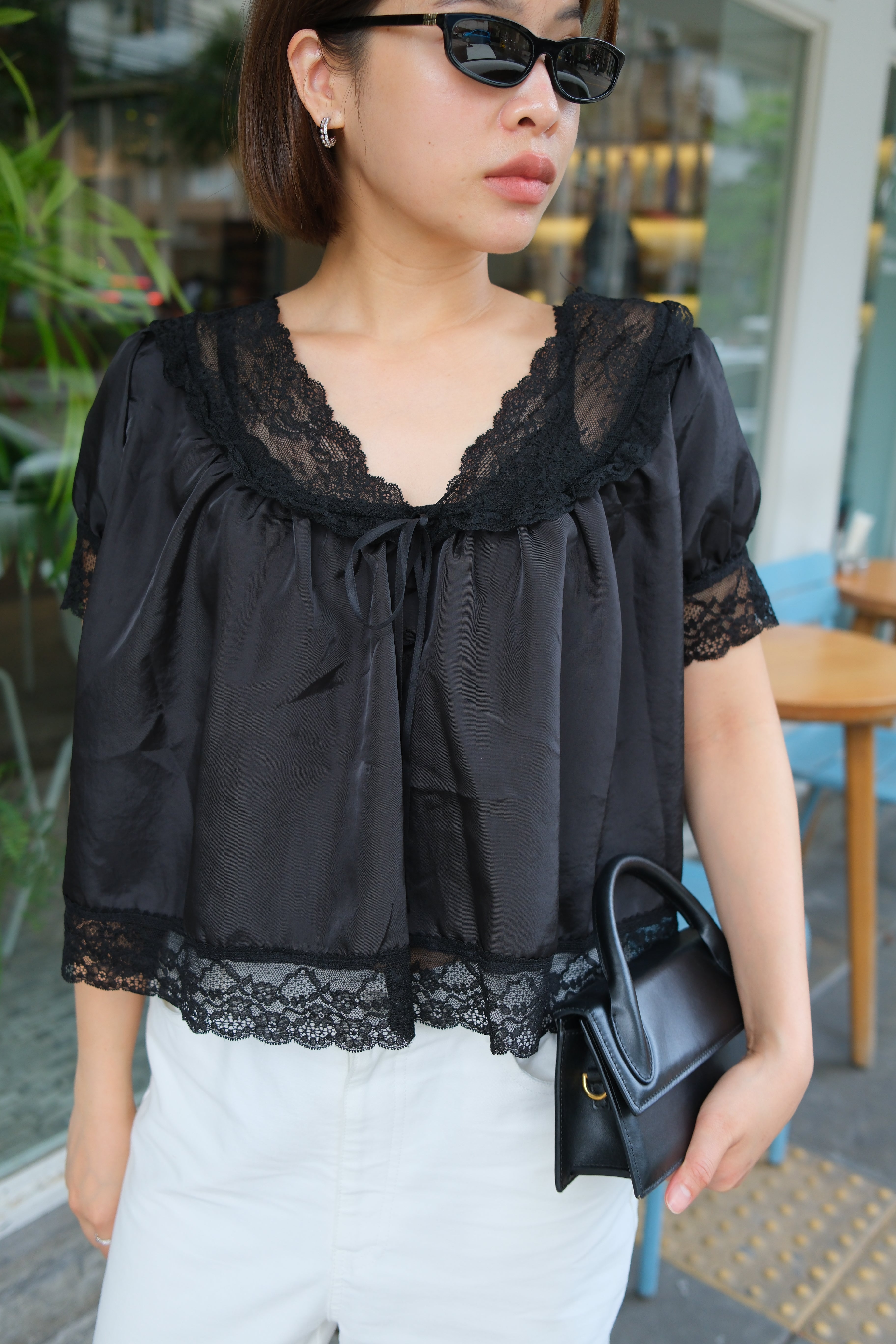 Mum made lace blouse