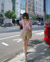 lightweight soft organza oversized shirt
