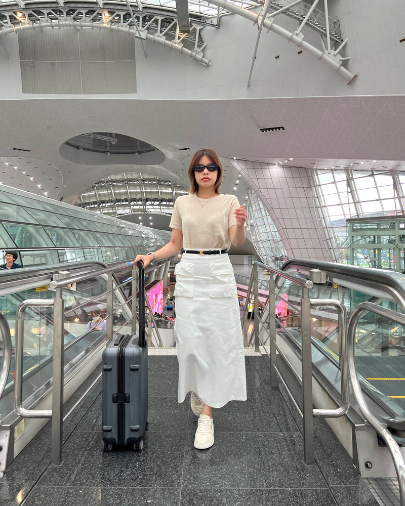 large pocket long skirt