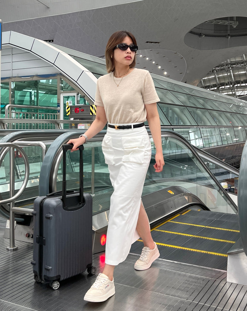 summer light knit basic tee