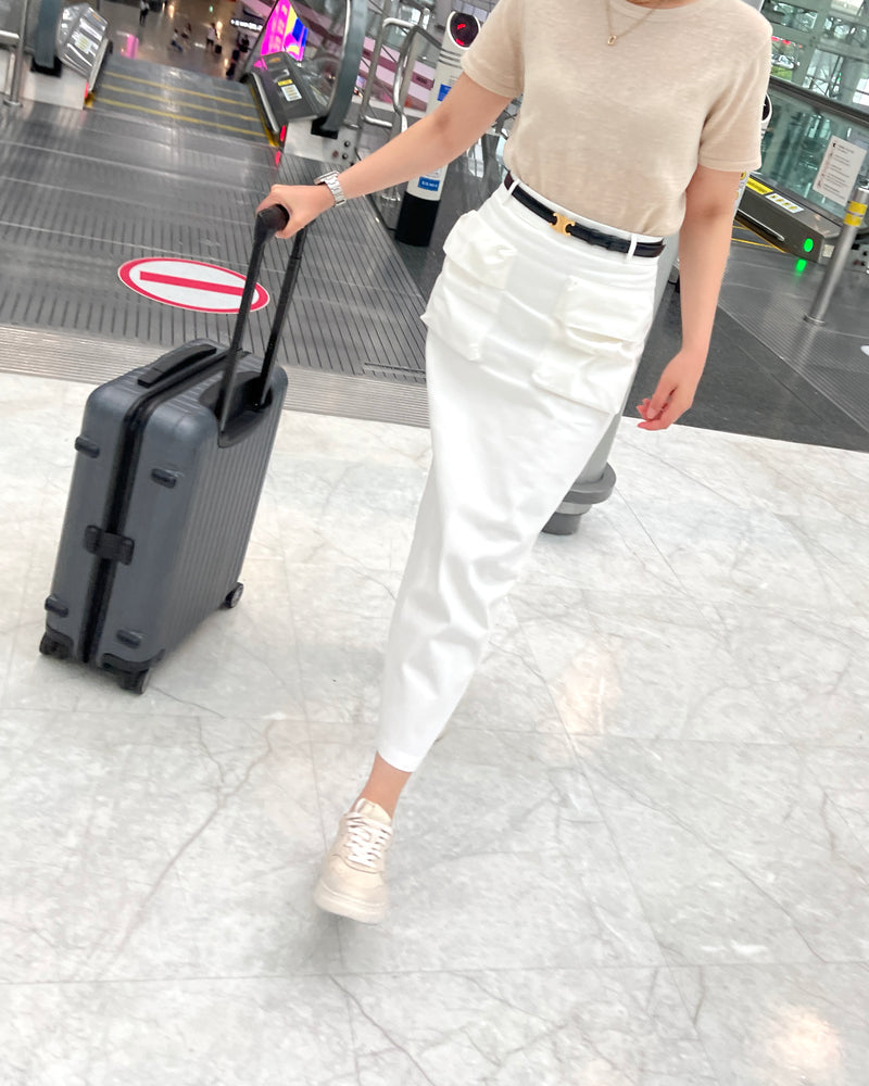 large pocket long skirt