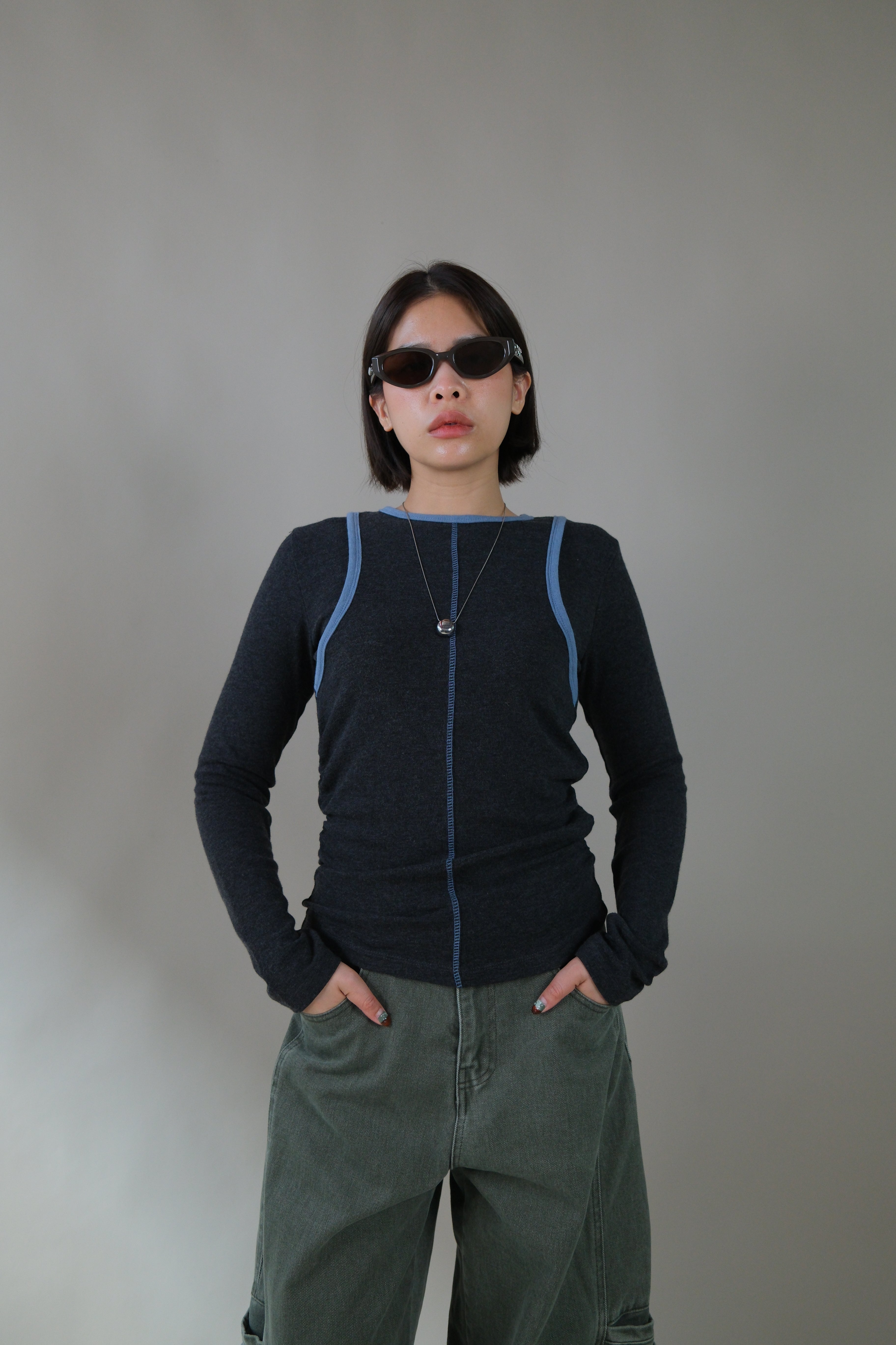 Aube side ruched longsleeve tee