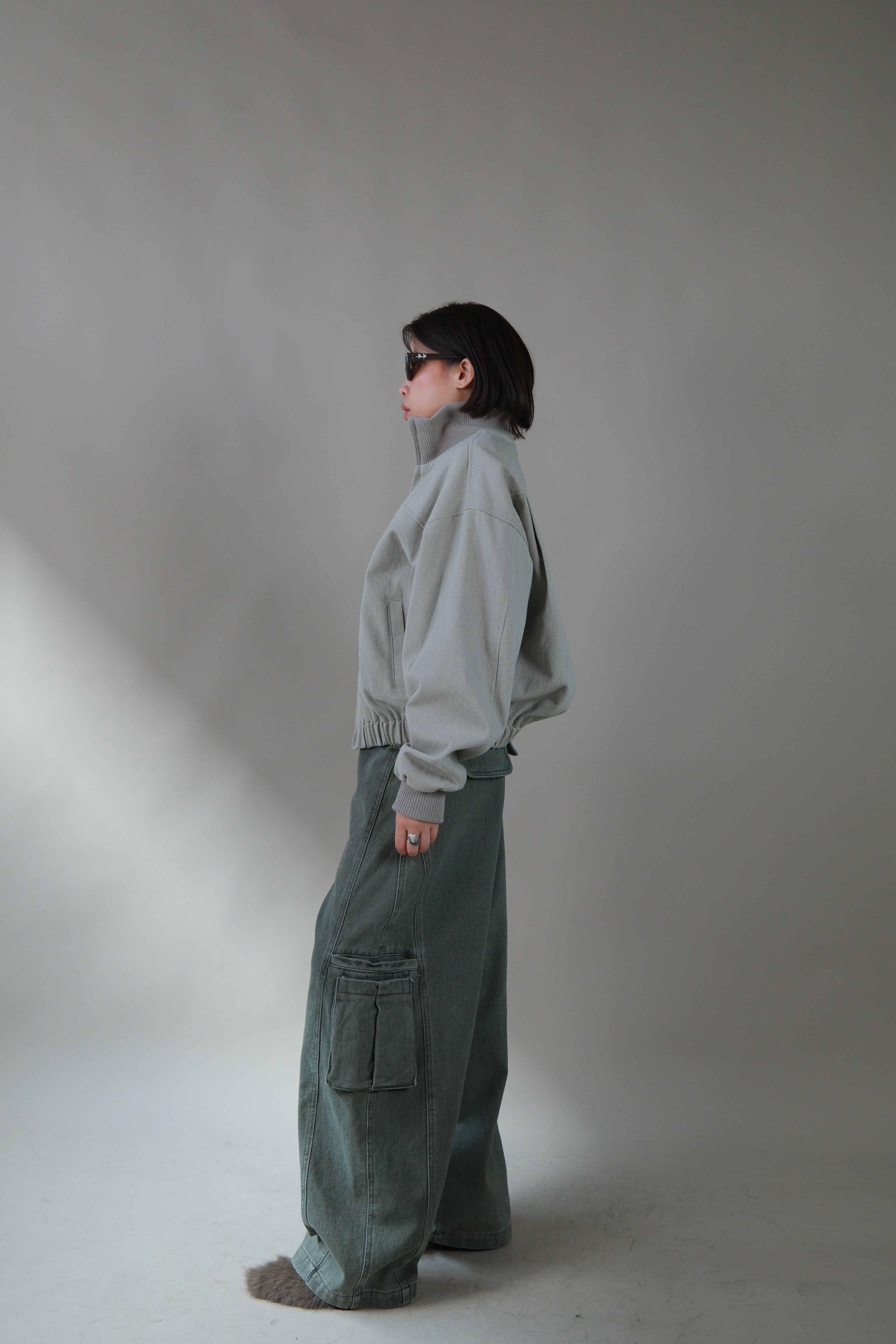 Frinze zip up bomber jacket