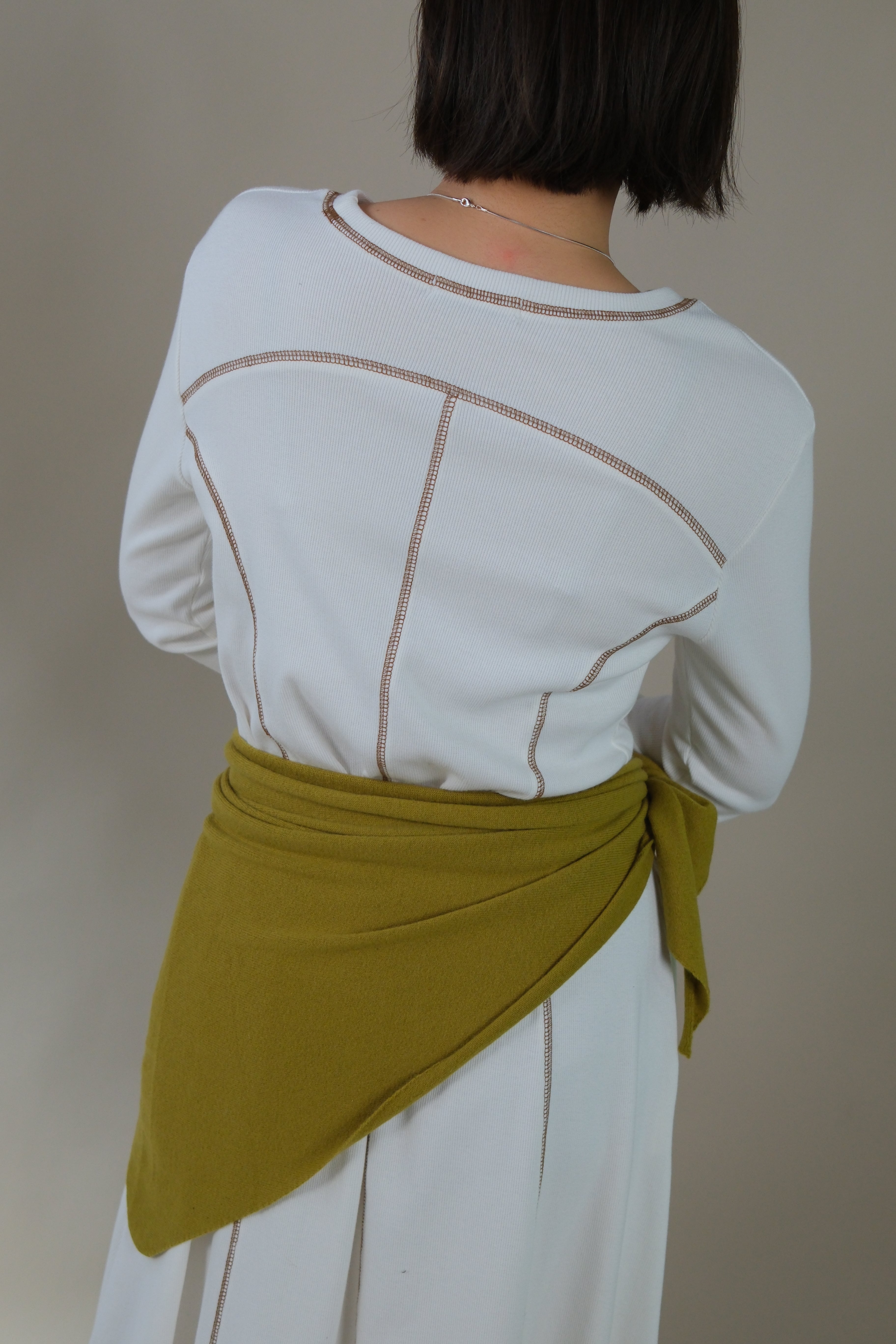 Silhouette cotton long sleeve maxi dress